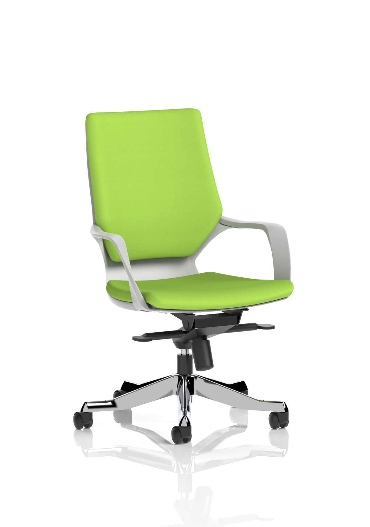 Isham Medium Back Executive Office Chair with Arms Bespoke Myrrh Green Matching Bespoke Colour - Industrious Decor