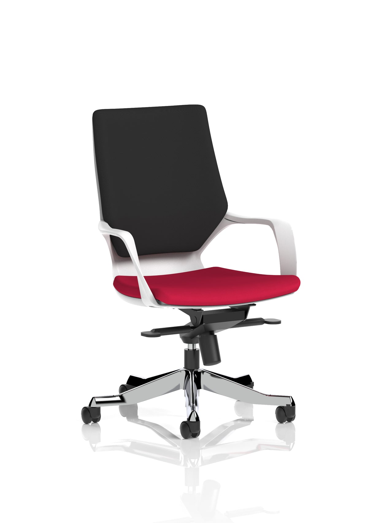 Isham Medium Back Executive Office Chair with Arms Bespoke Bergamot Cherry Black - Industrious Decor