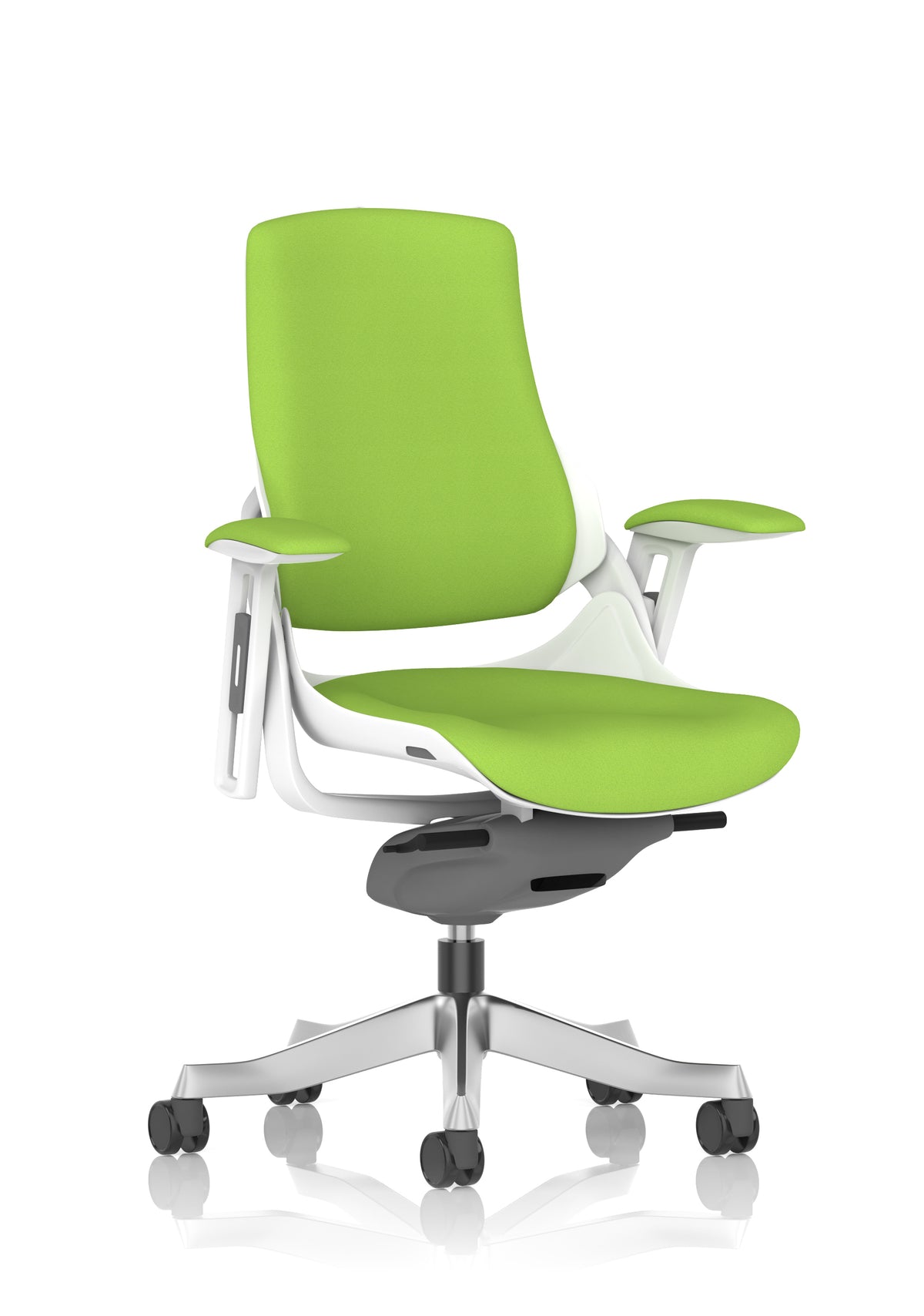 Medbourne High Back White Shell Fabric Executive Office Chair with Arms Bespoke Myrrh Green Bespoke Myrrh Green Fabric None - Industrious Decor