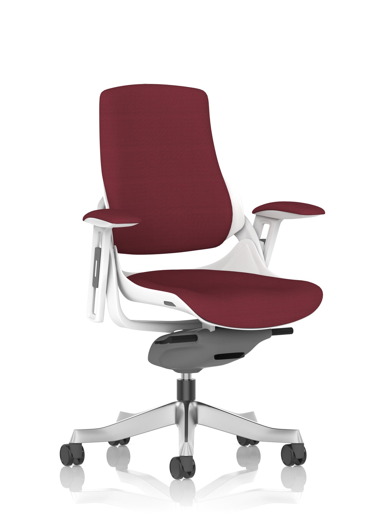 Medbourne High Back White Shell Fabric Executive Office Chair with Arms Bespoke Ginseng Chilli Bespoke Ginseng Chilli Fabric None - Industrious Decor