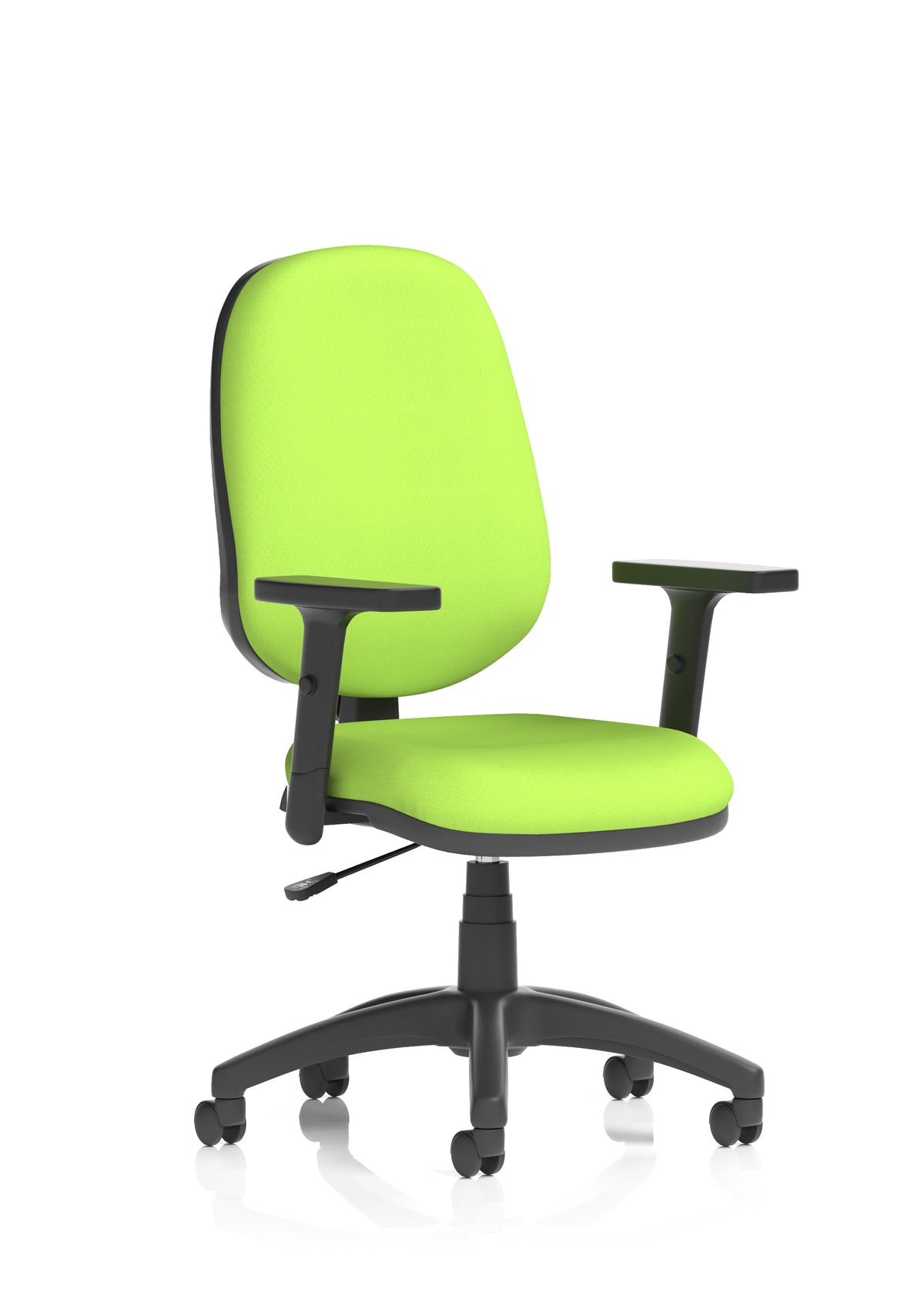 Norwood Medium Back Task Operator Office Chair Bespoke Myrrh Green Fabric Matching Bespoke Colour With Height Adjustable Arms - Industrious Decor
