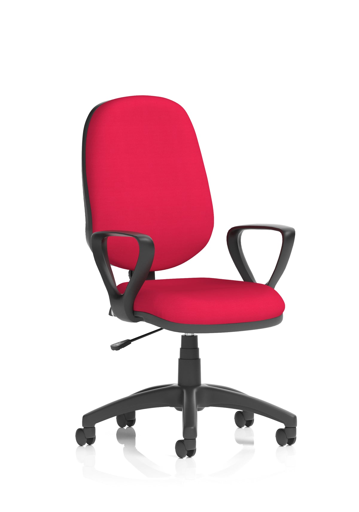 Norwood Medium Back Task Operator Office Chair Bespoke Bergamot Cherry Fabric Matching Bespoke Colour With Loop Arms - Industrious Decor