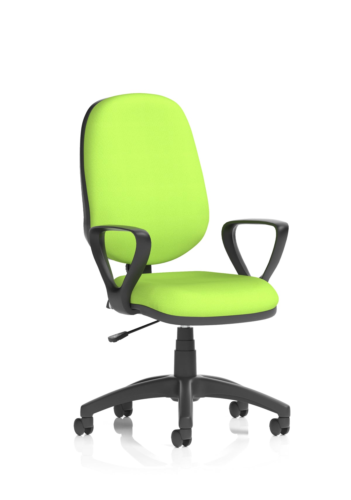 Norwood Medium Back Task Operator Office Chair Bespoke Myrrh Green Fabric Matching Bespoke Colour With Loop Arms - Industrious Decor