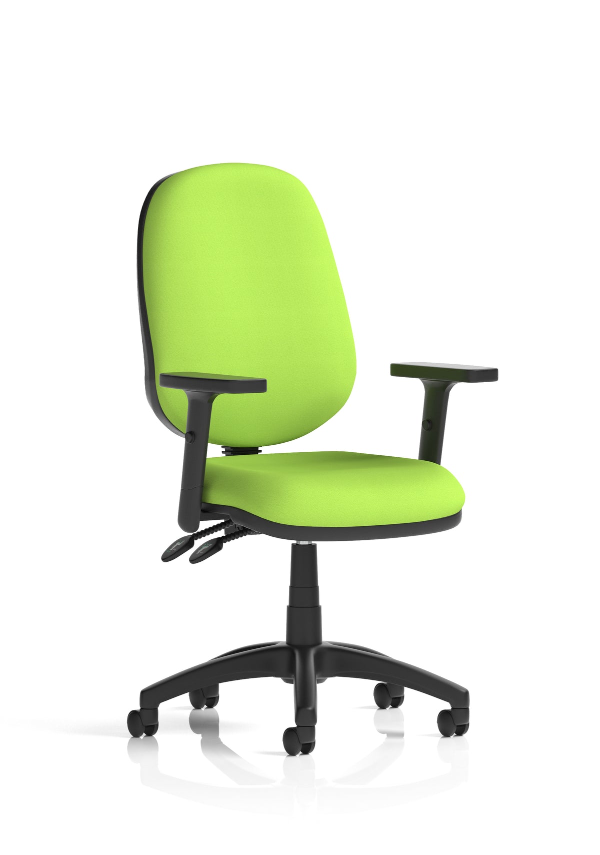 Ives Medium Back Task Operator Office Chair Bespoke Myrrh Green Matching Bespoke Colour With Height Adjustable Arms - Industrious Decor