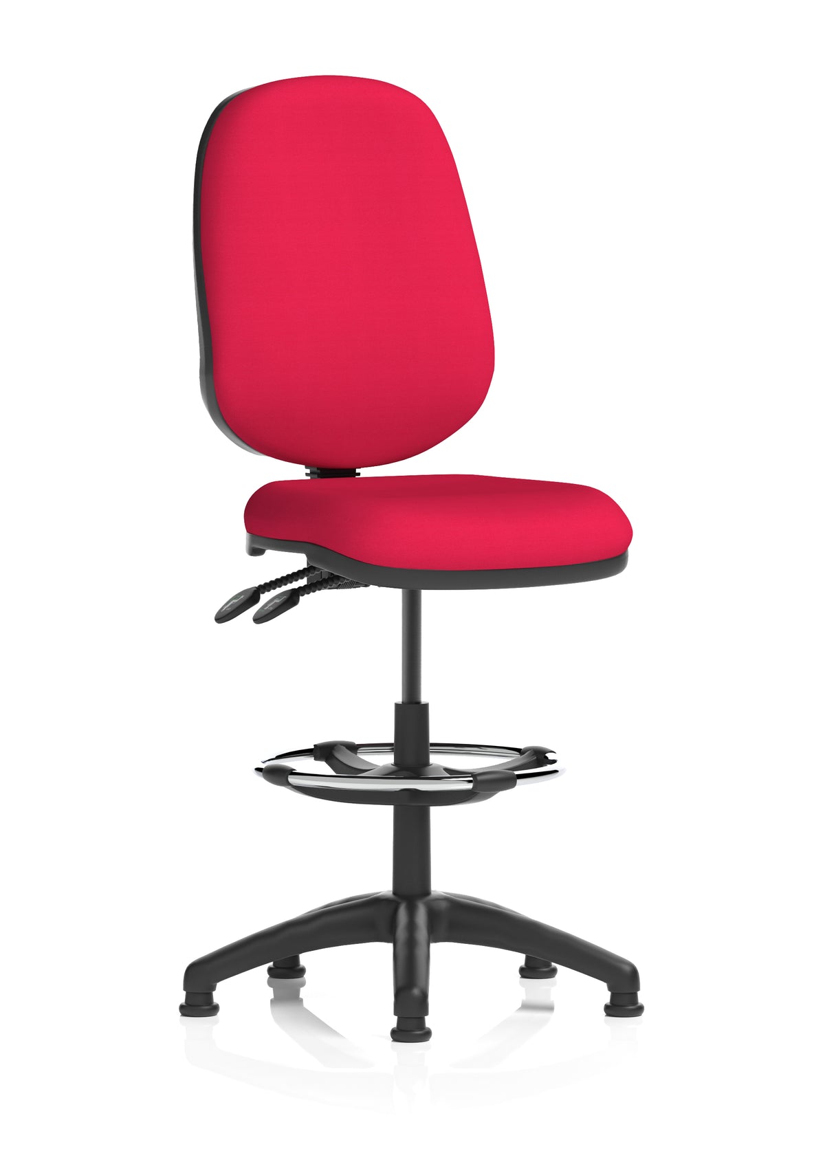 Sterling Medium Back Draughtsman Chair | Infinite Lock | Height Adjustable Back & Arms Bespoke Bergamot Cherry Matching Colour None - Industrious Decor