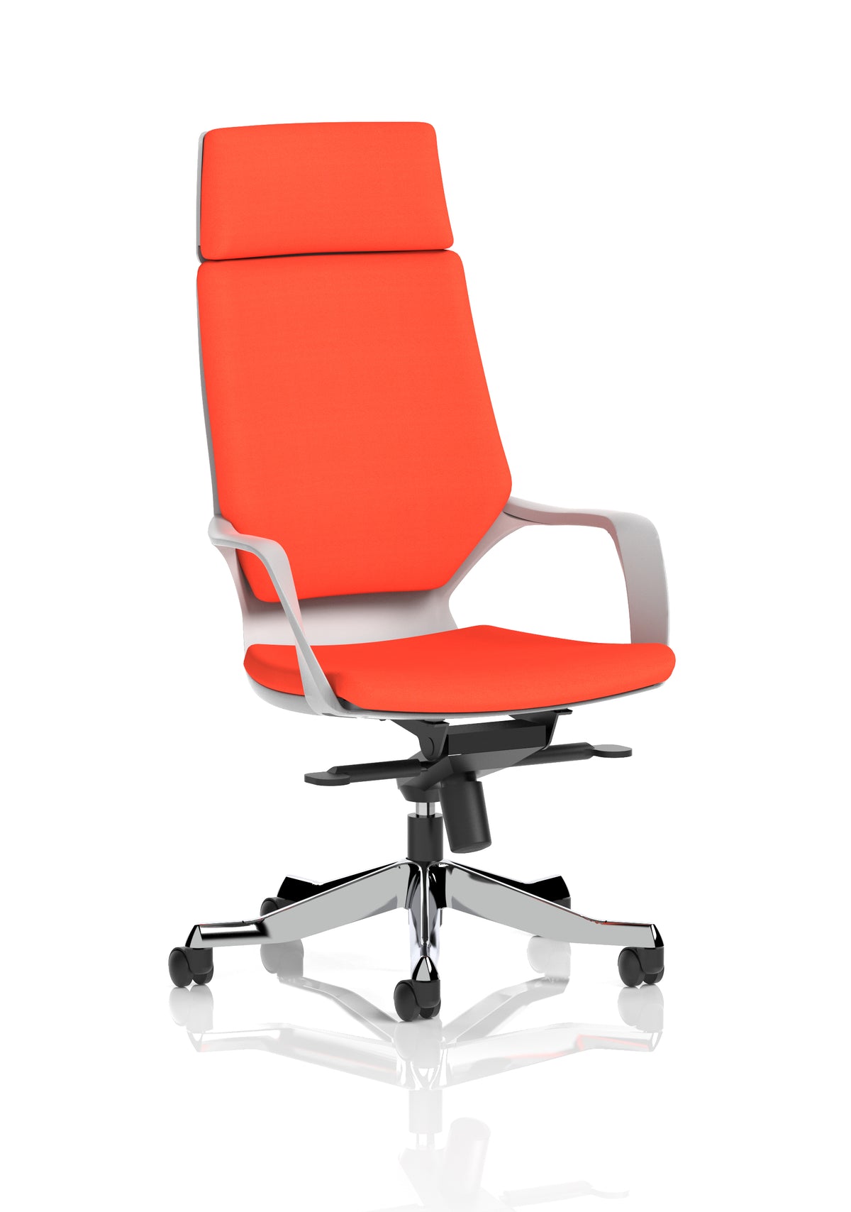Oakridge High Back Executive Office Chair with Arms Bespoke Tabasco Orange - Industrious Decor