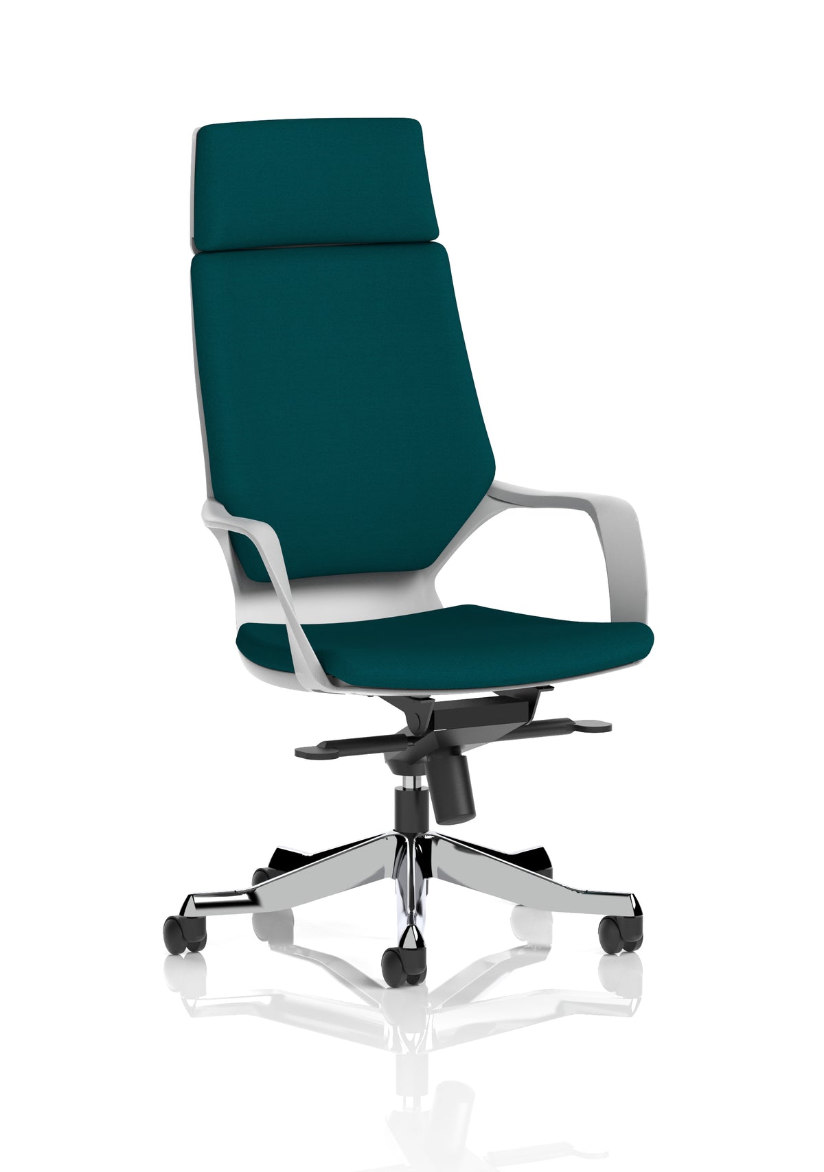 Oakridge High Back Executive Office Chair with Arms Bespoke Maringa Teal - Industrious Decor
