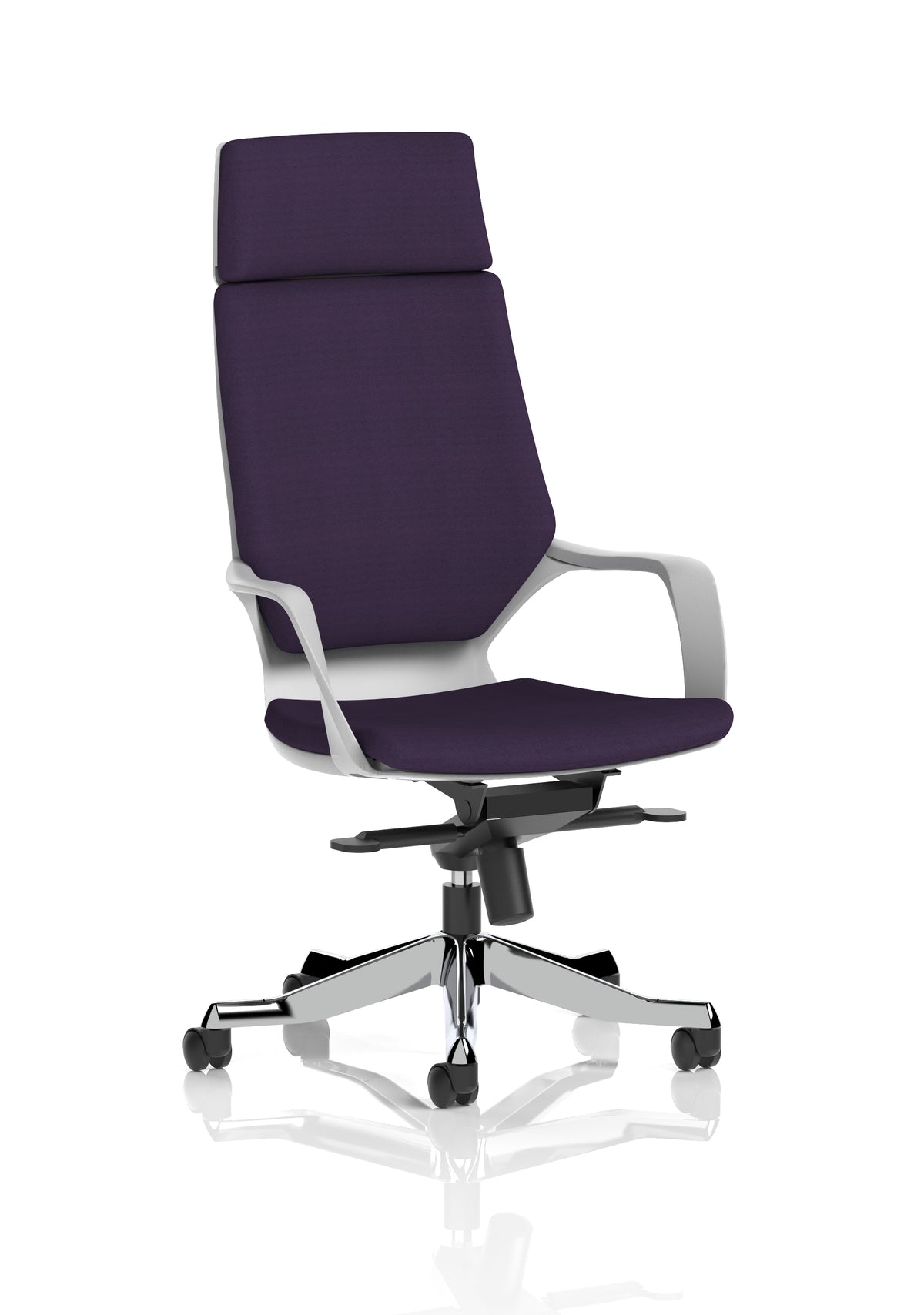 Oakridge High Back Executive Office Chair with Arms Bespoke Tansy Purple - Industrious Decor