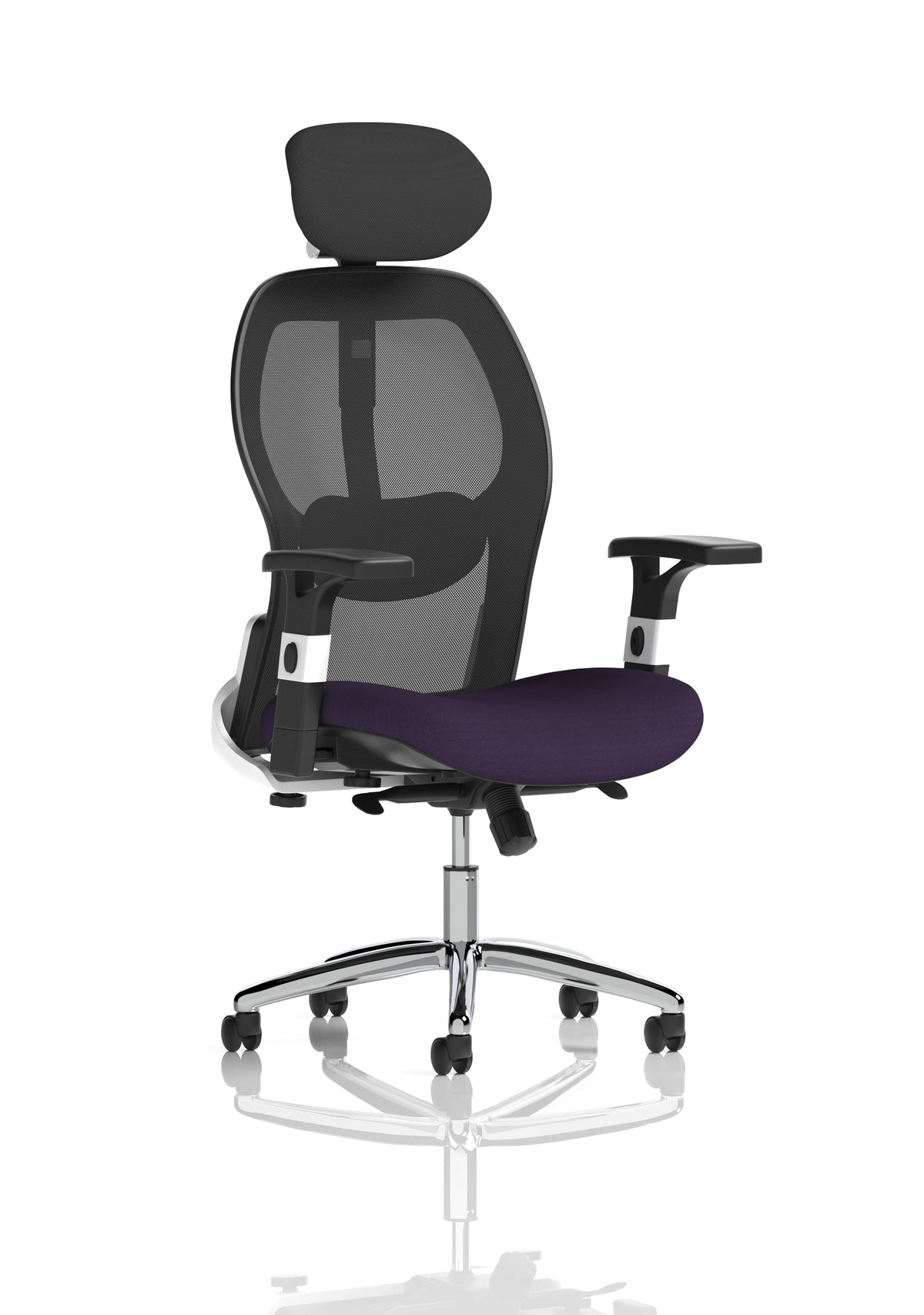 Marchbanks High Mesh Back Executive Office Chair Bespoke Tansy Purple - Industrious Decor