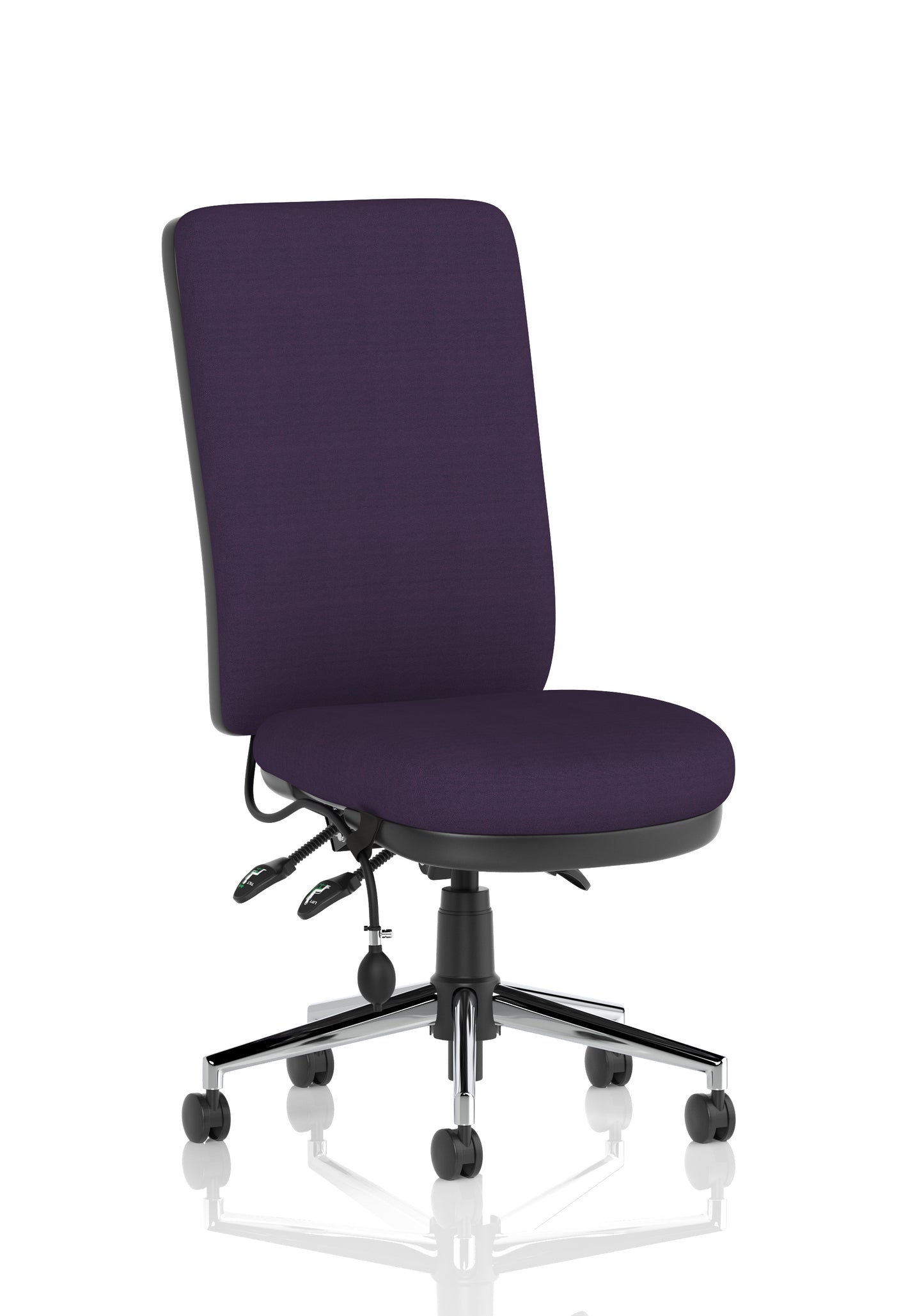 Chiro High Back Task Operator Office Chair Bespoke Tansy Purple None Matching Bespoke Colour - Industrious Decor