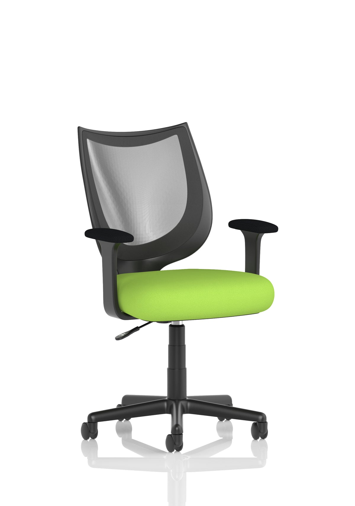 Winslet Medium Back Mesh Task Chair | Gas Height Adjustment | Fixed Arms Bespoke Myrrh Green - Industrious Decor