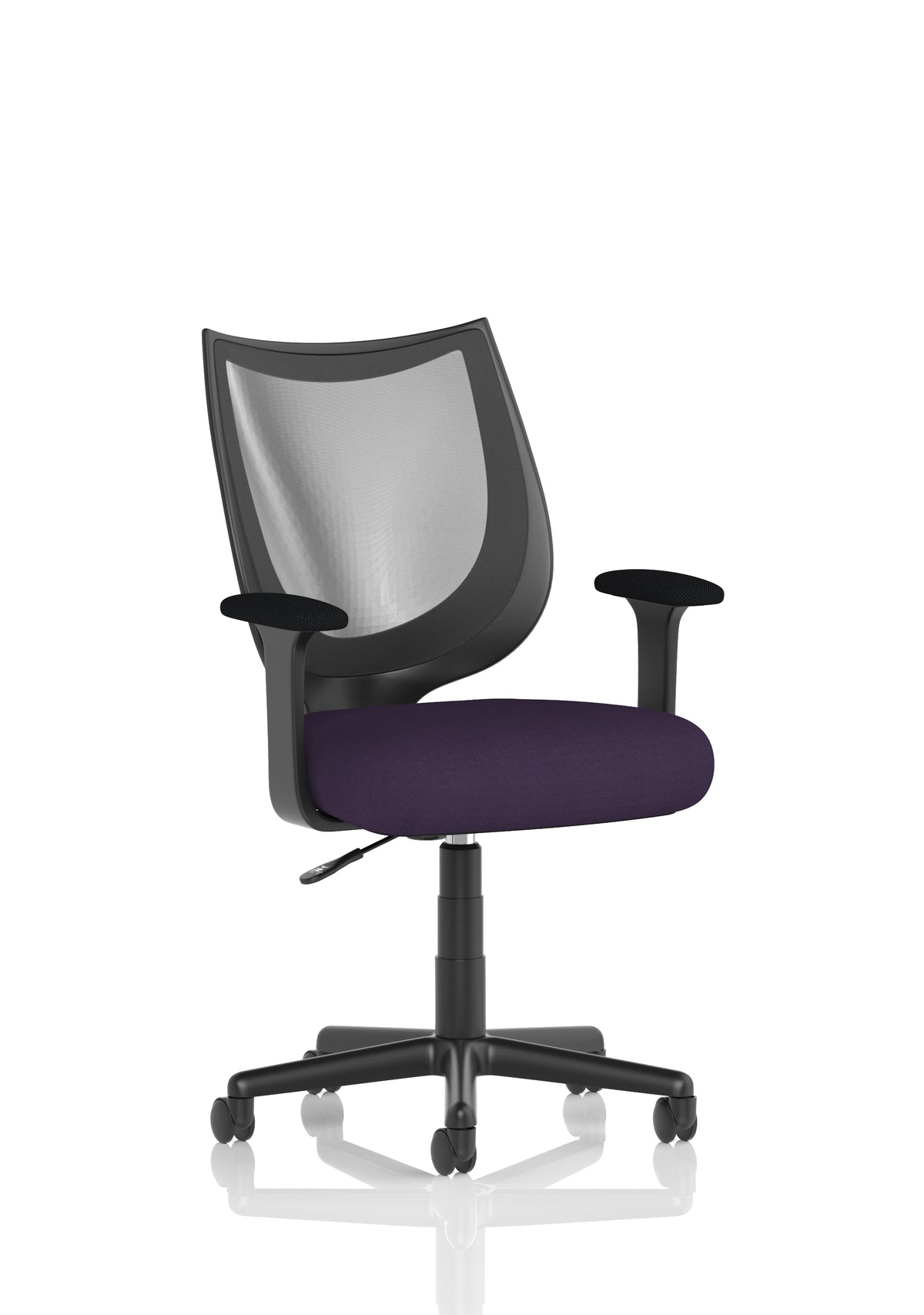 Winslet Medium Back Mesh Task Chair | Gas Height Adjustment | Fixed Arms Bespoke Tansy Purple - Industrious Decor