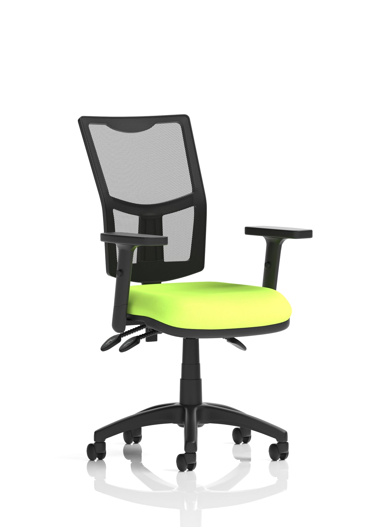 Windham Medium Back Mesh Task Chair | Gas Height | Independent Tilt | Height Adjustable Back Bespoke Myrrh Green With Height Adjustable Arms - Industrious Decor