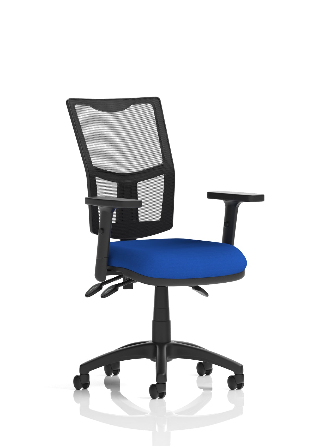 Windham Medium Back Mesh Task Chair | Gas Height | Independent Tilt | Height Adjustable Back Bespoke Stevia Blue With Height Adjustable Arms - Industrious Decor