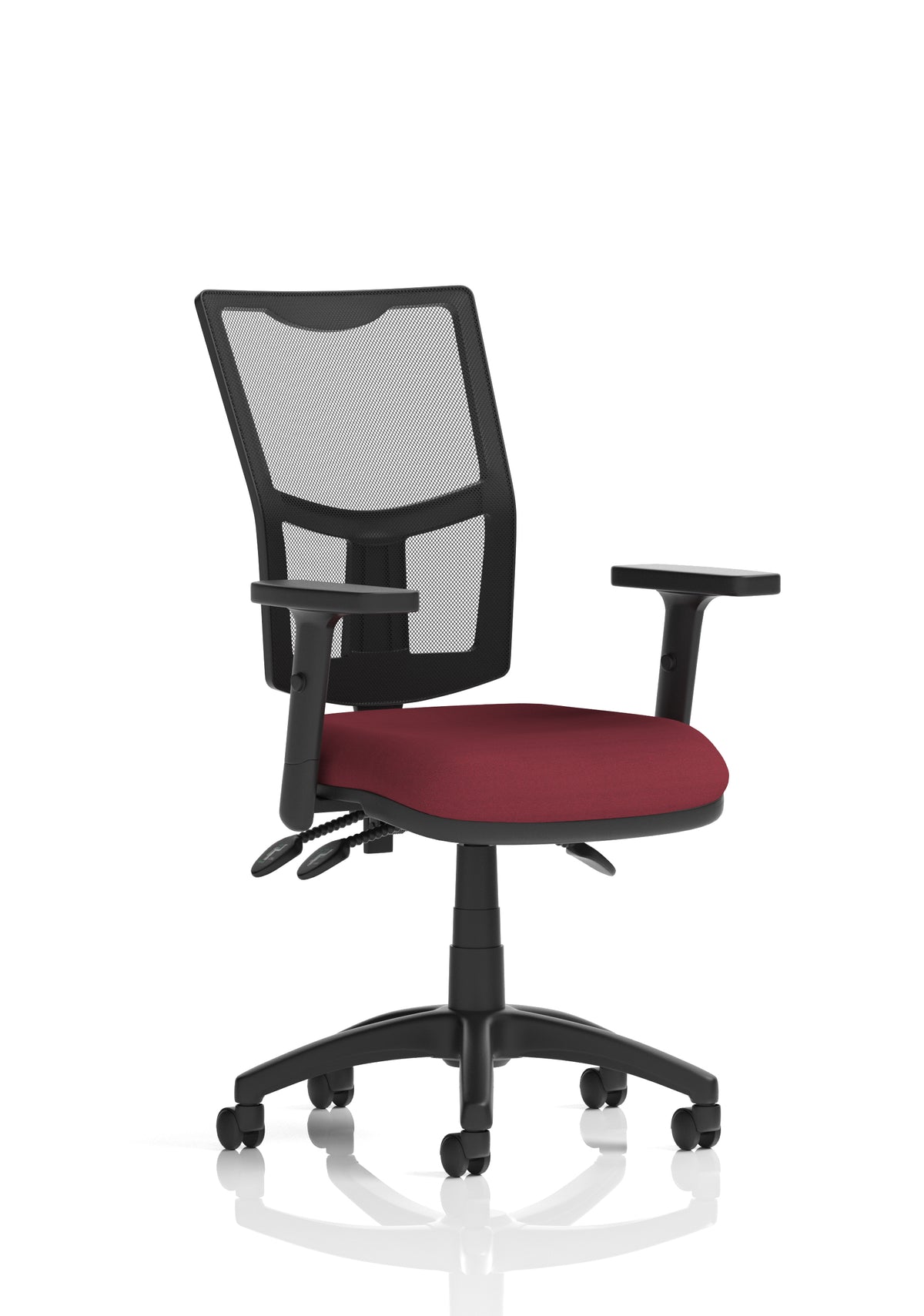 Windham Medium Back Mesh Task Chair | Gas Height | Independent Tilt | Height Adjustable Back Bespoke Ginseng Chilli With Height Adjustable Arms - Industrious Decor