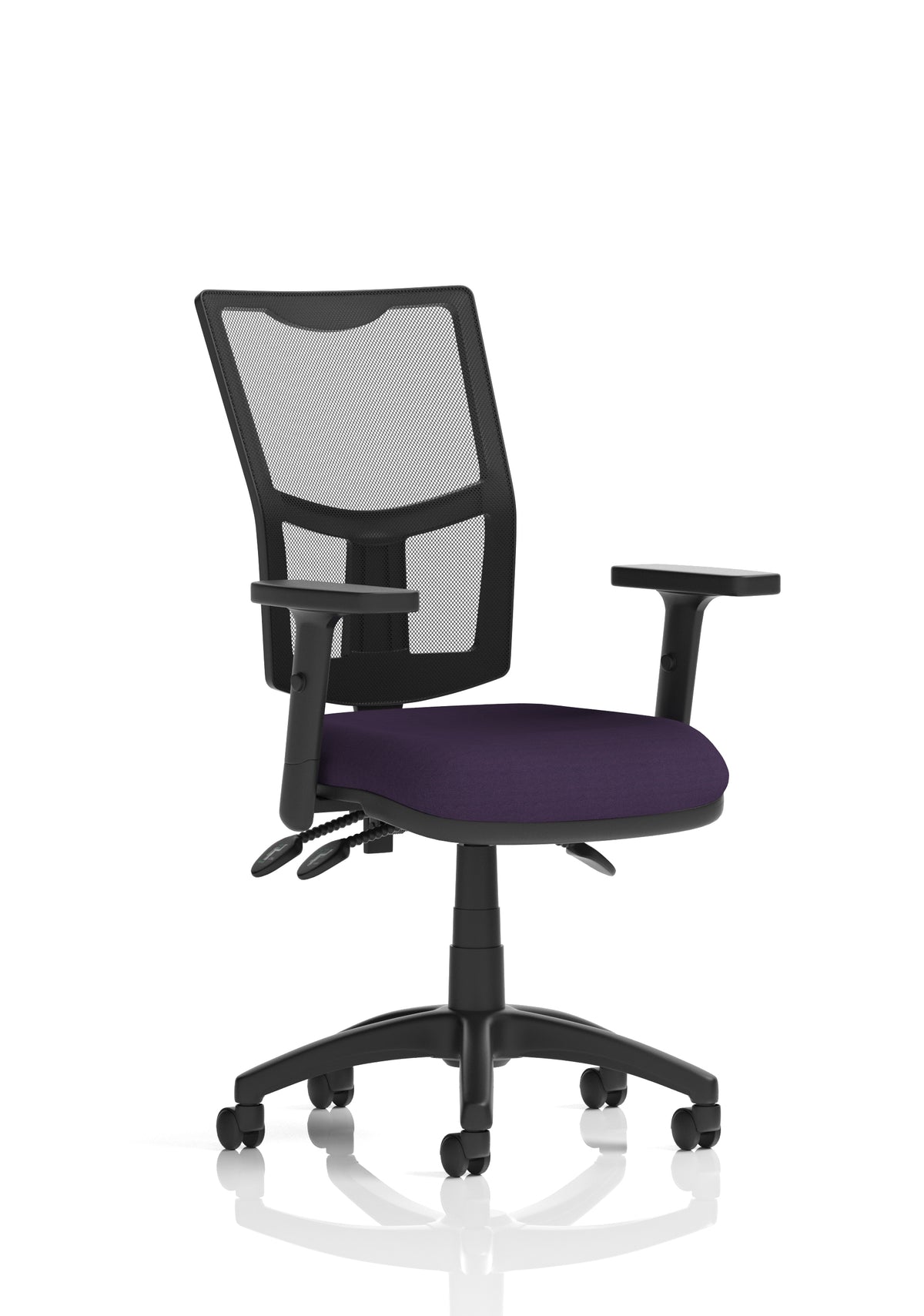 Windham Medium Back Mesh Task Chair | Gas Height | Independent Tilt | Height Adjustable Back Bespoke Tansy Purple With Height Adjustable Arms - Industrious Decor