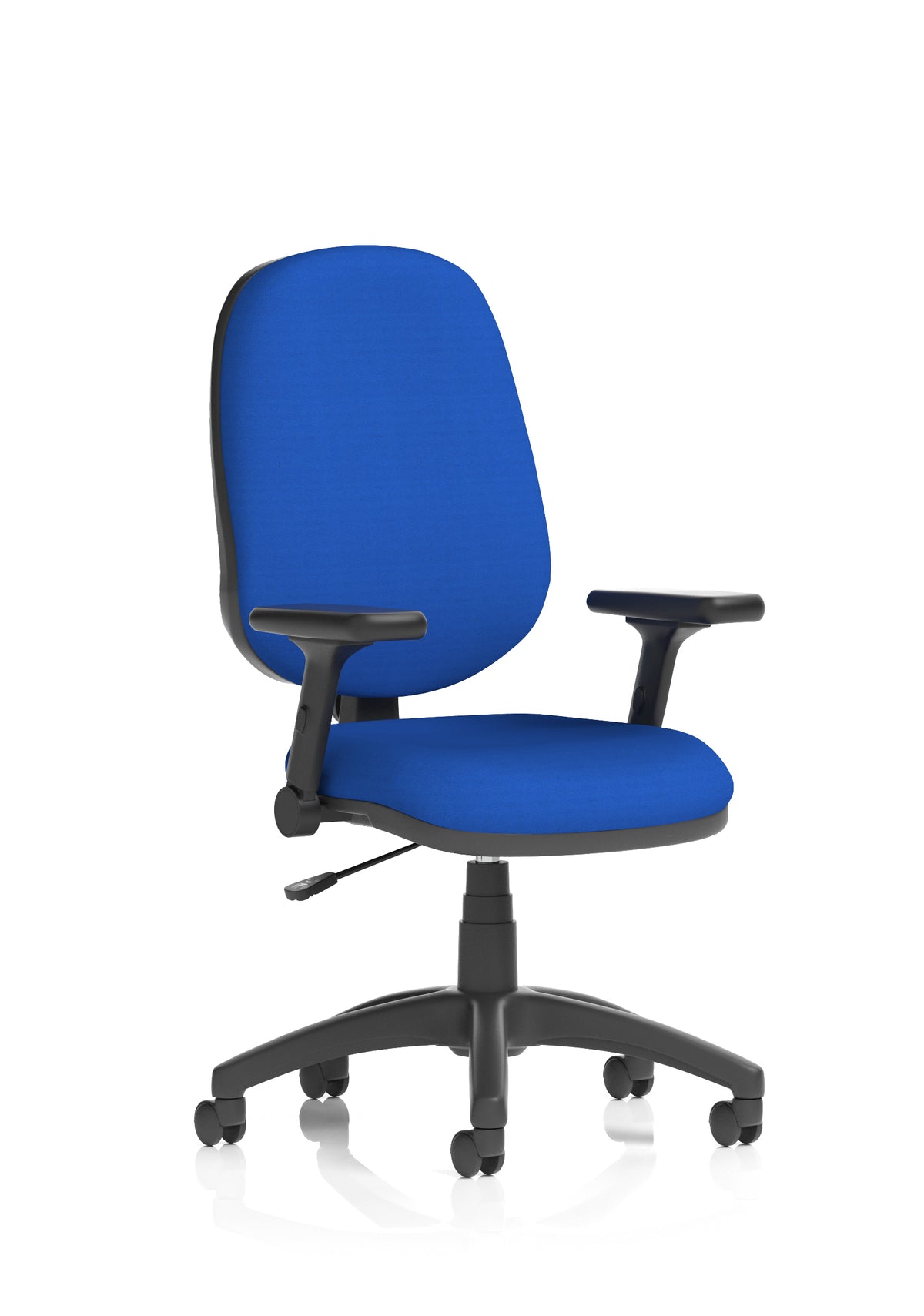 Norwood Medium Back Task Operator Office Chair Bespoke Stevia Blue Fabric Matching Bespoke Colour With Height Adjustable And Folding Arms - Industrious Decor