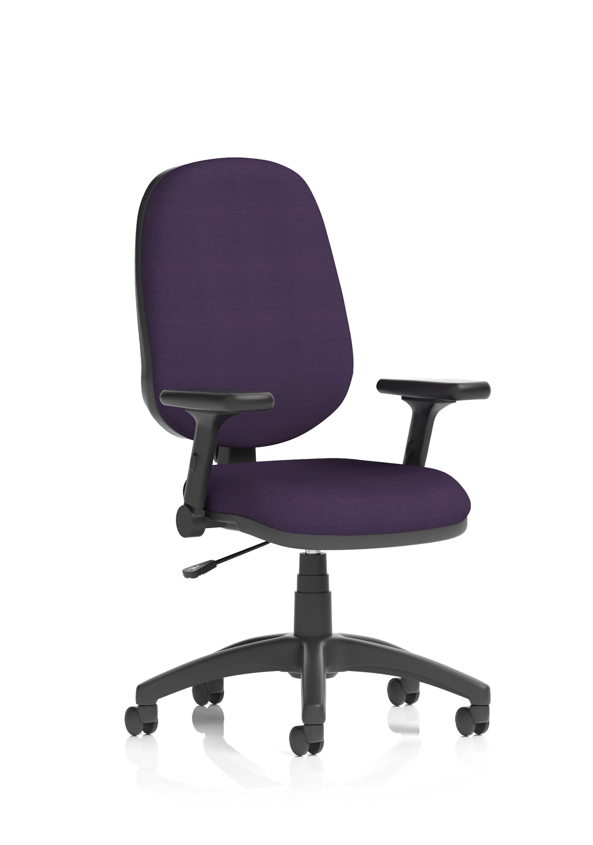 Norwood Medium Back Task Operator Office Chair Bespoke Tansy Purple Fabric Matching Bespoke Colour With Height Adjustable And Folding Arms - Industrious Decor