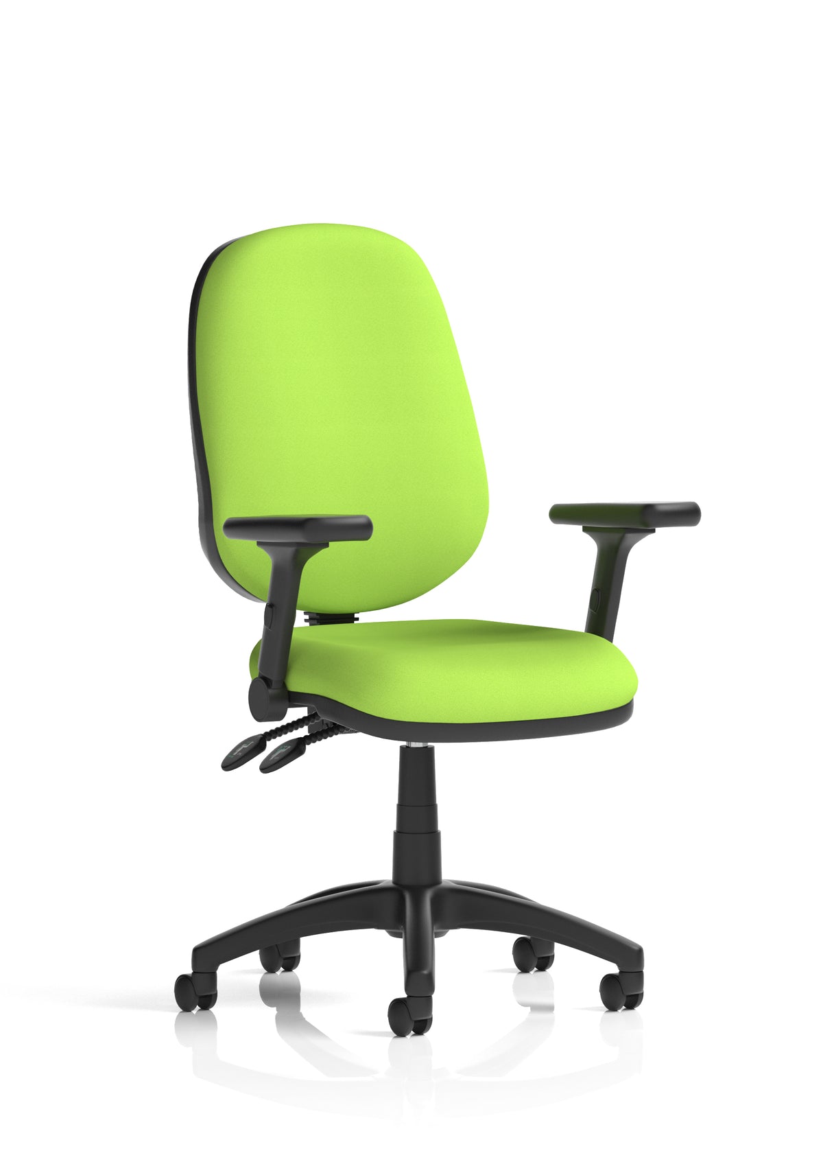 Ives Medium Back Task Operator Office Chair Bespoke Myrrh Green Matching Bespoke Colour With Height Adjustable And Folding Arms - Industrious Decor