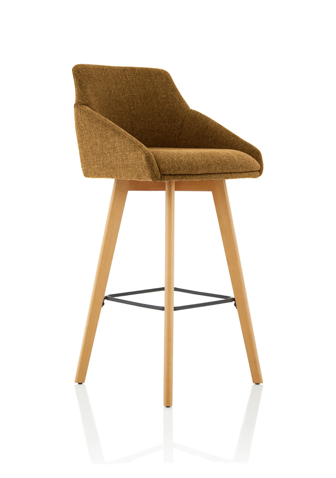 Marden Upholstered High Stool Bespoke Copper - Industrious Decor