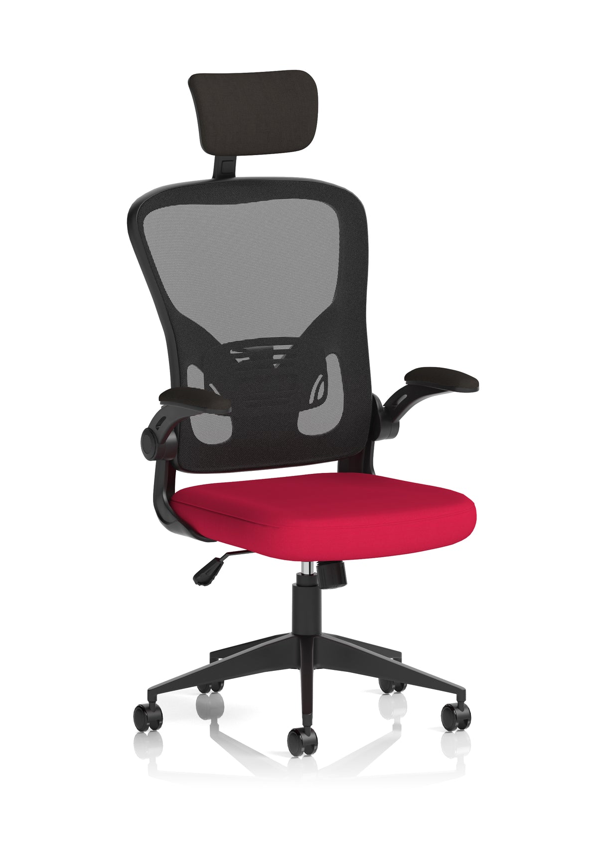 Ace Executive Mesh Chair With Folding Arms Bespoke Bergamot Cherry - Industrious Decor