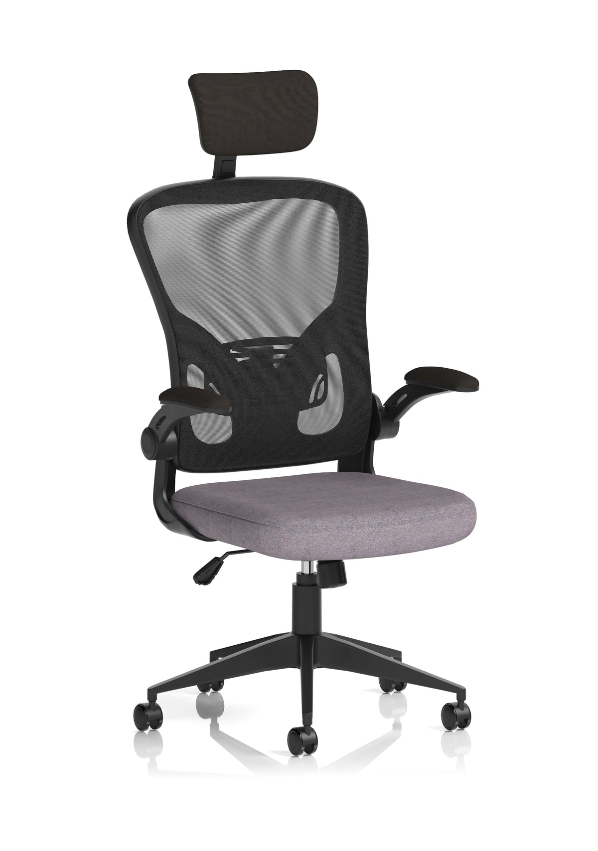 Ace Executive Mesh Chair With Folding Arms Bespoke Rivet Fuse - Industrious Decor