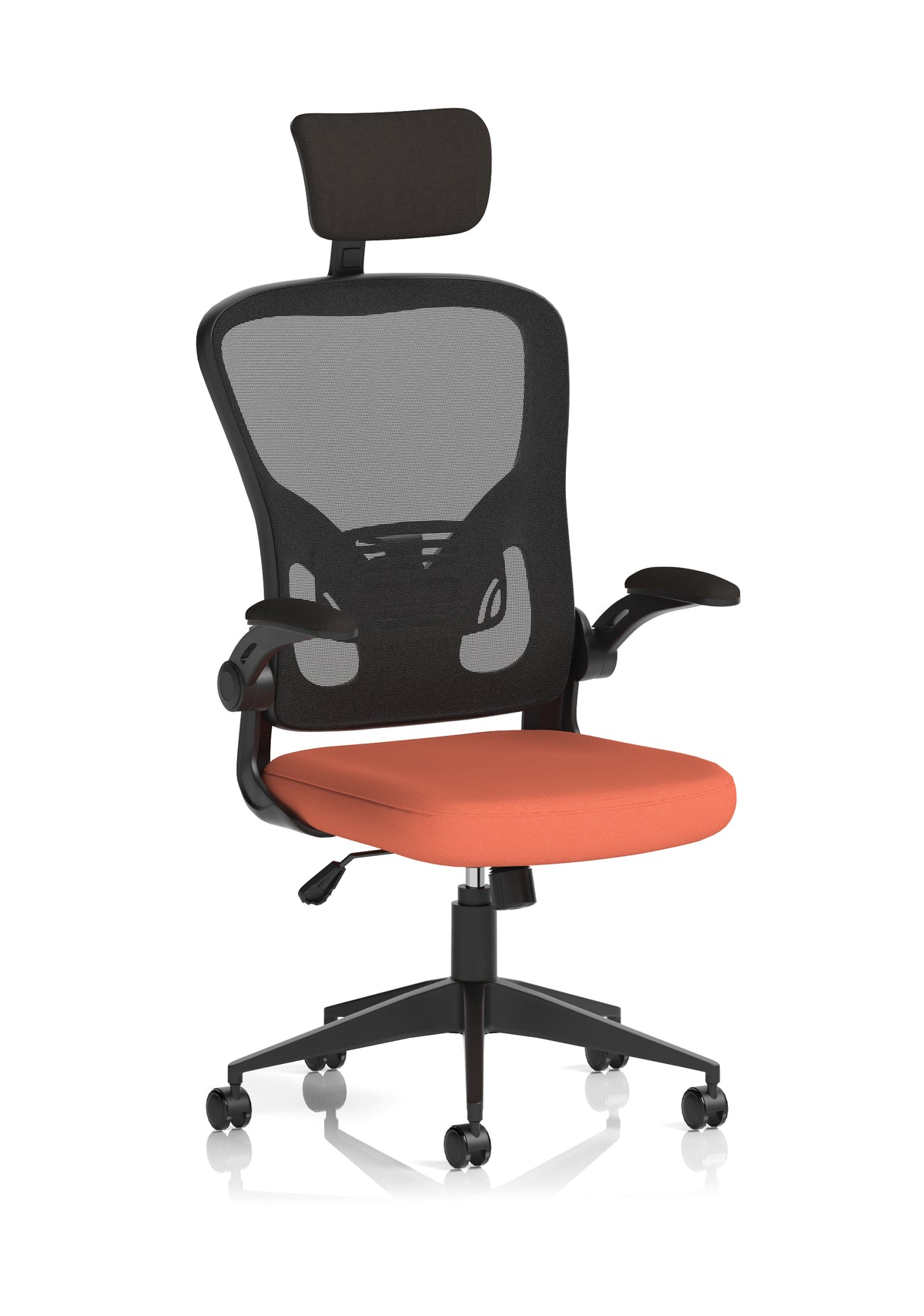 Ace Executive Mesh Chair With Folding Arms Bespoke Quest Crab - Industrious Decor