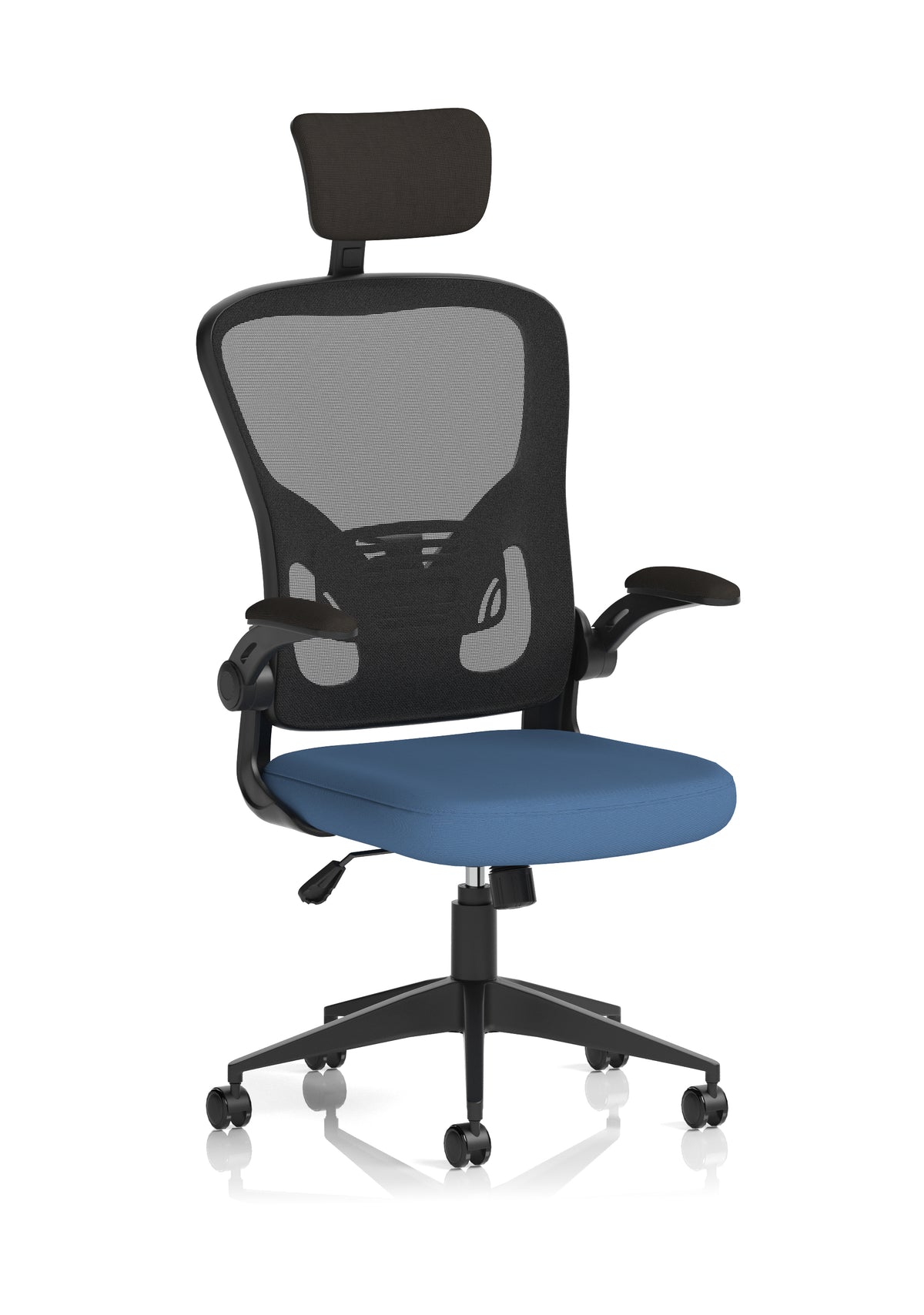 Ace Executive Mesh Chair With Folding Arms Bespoke Quest Limpet - Industrious Decor