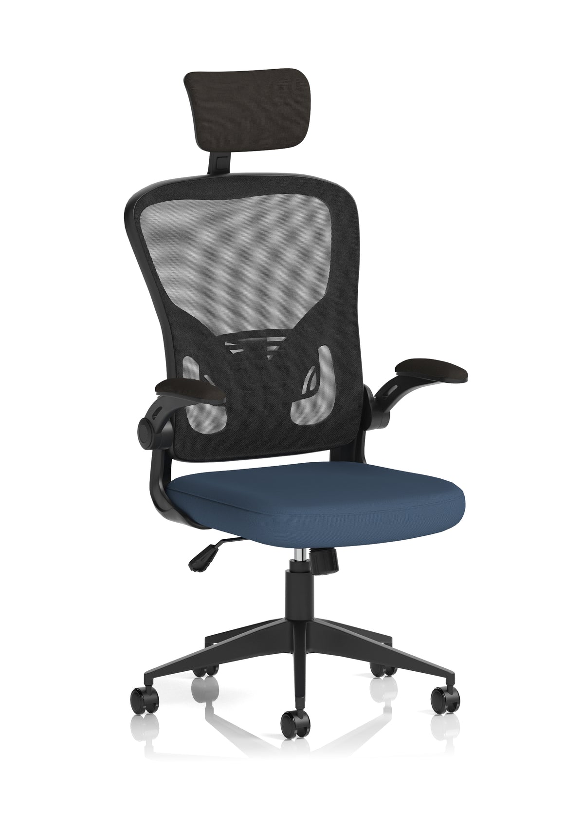 Ace Executive Mesh Chair With Folding Arms Bespoke Quest Whelk - Industrious Decor