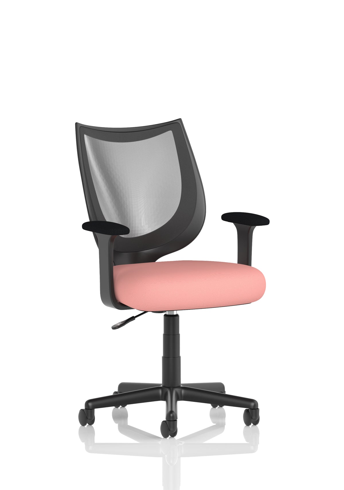 Winslet Medium Back Mesh Task Chair | Gas Height Adjustment | Fixed Arms Bespoke Quest Shrimp - Industrious Decor