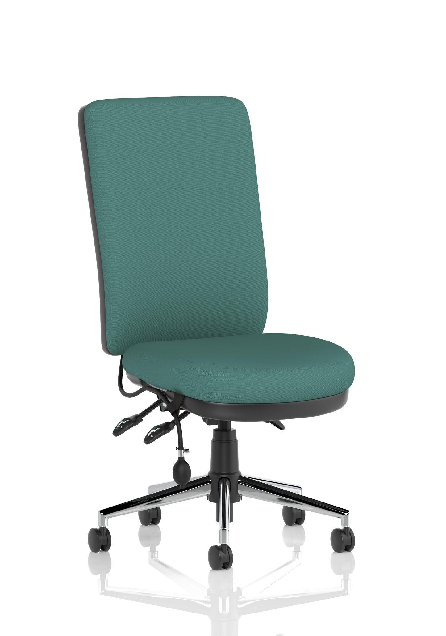 Chiro High Back Task Operator Office Chair Bespoke Quest Kelp None Matching Bespoke Colour - Industrious Decor