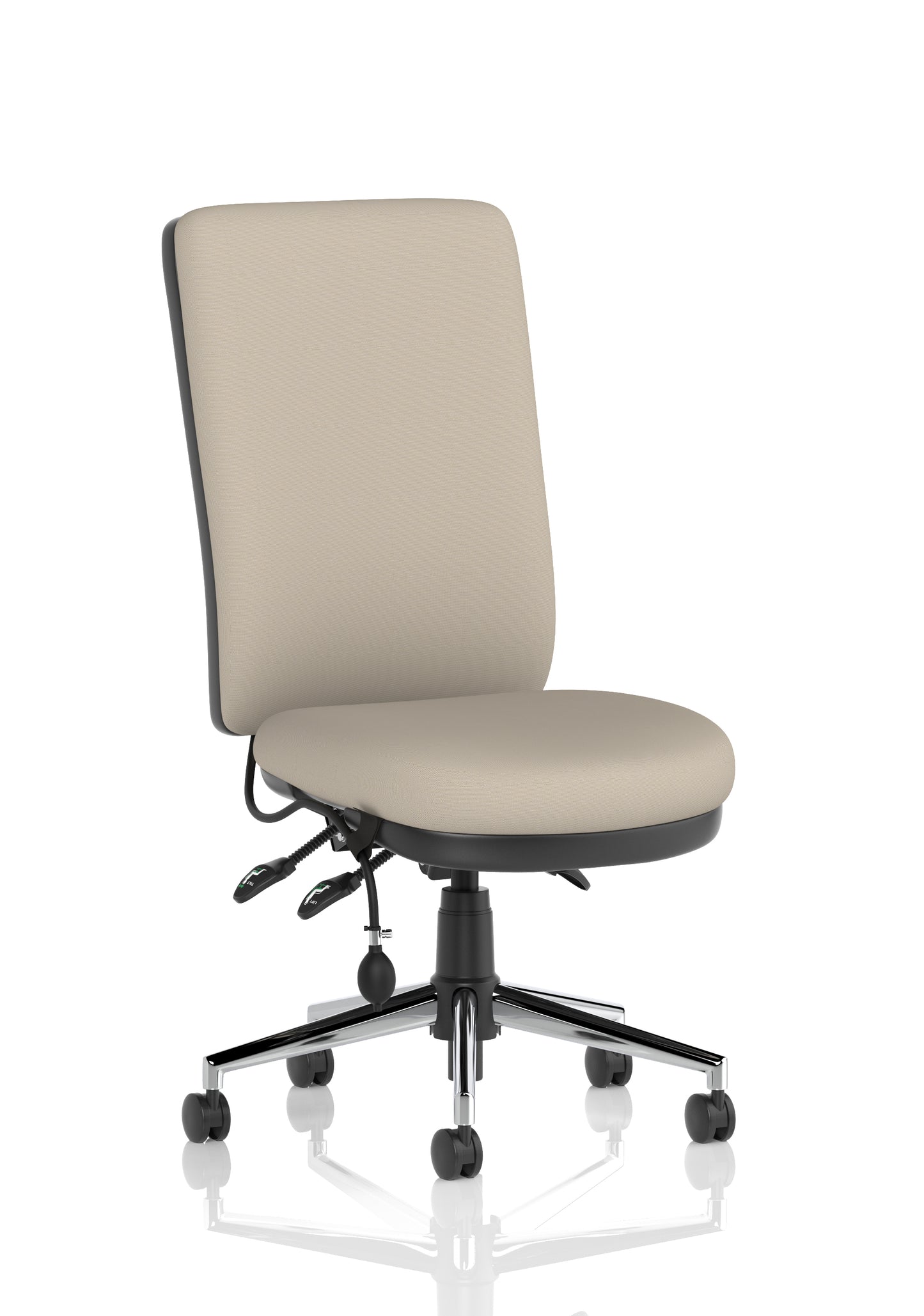 Chiro High Back Task Operator Office Chair Bespoke Quest Salt None Matching Bespoke Colour - Industrious Decor