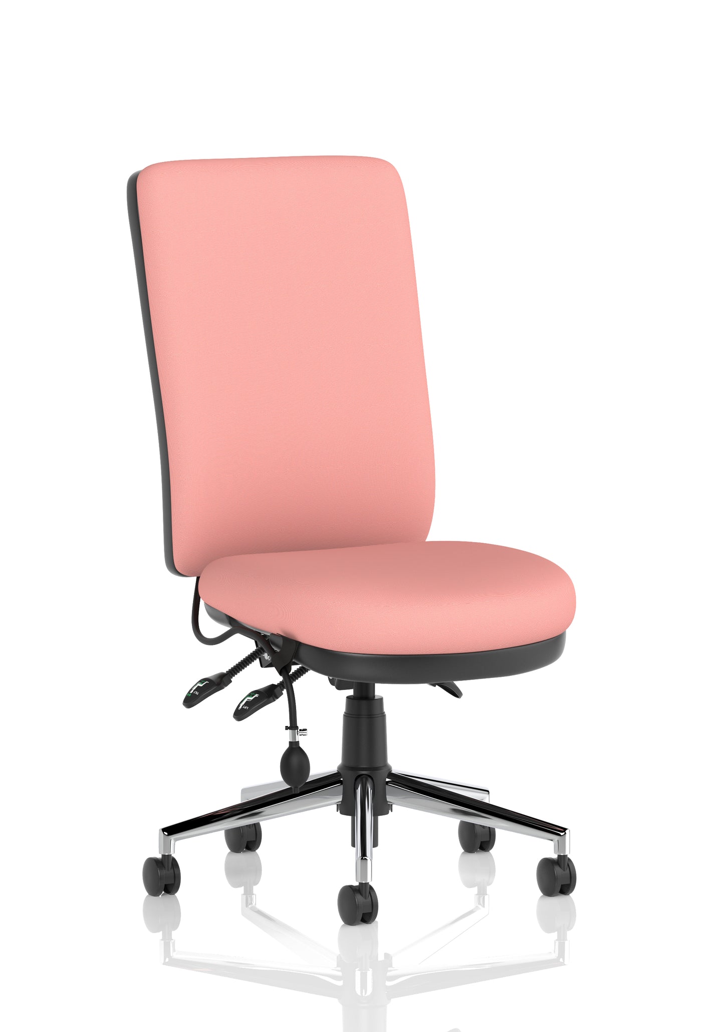 Chiro High Back Task Operator Office Chair Bespoke Quest Shrimp None Matching Bespoke Colour - Industrious Decor
