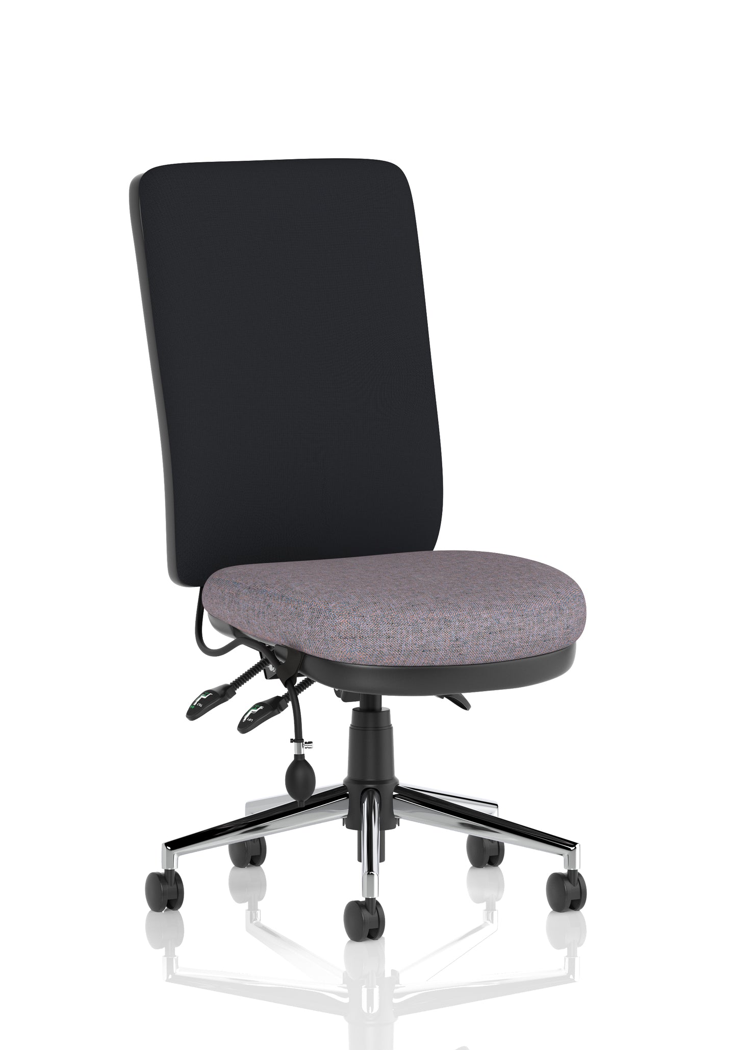 Chiro High Back Task Operator Office Chair Bespoke Rivet Fuse None Black - Industrious Decor