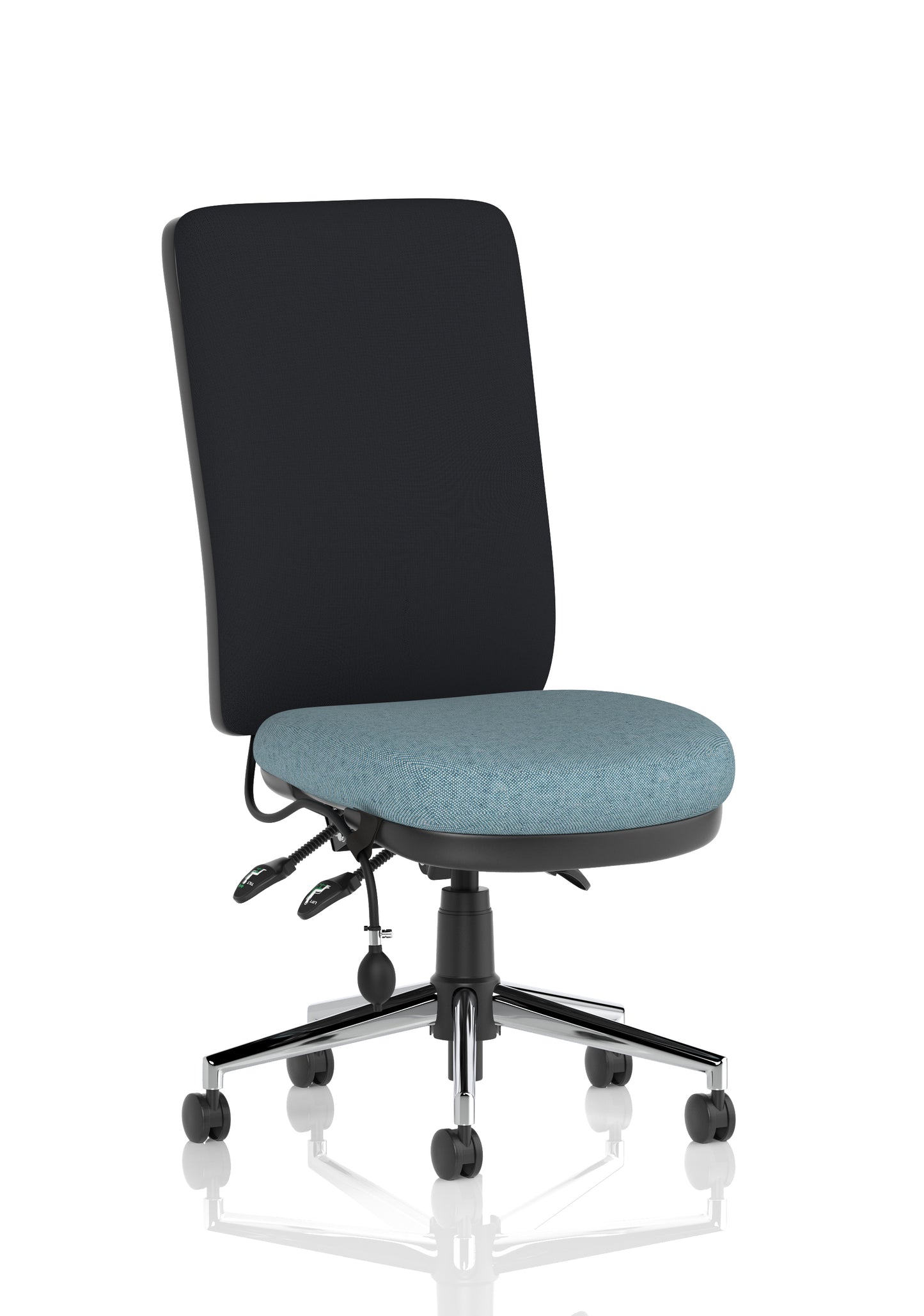 Chiro High Back Task Operator Office Chair Bespoke Rivet Quench None Black - Industrious Decor