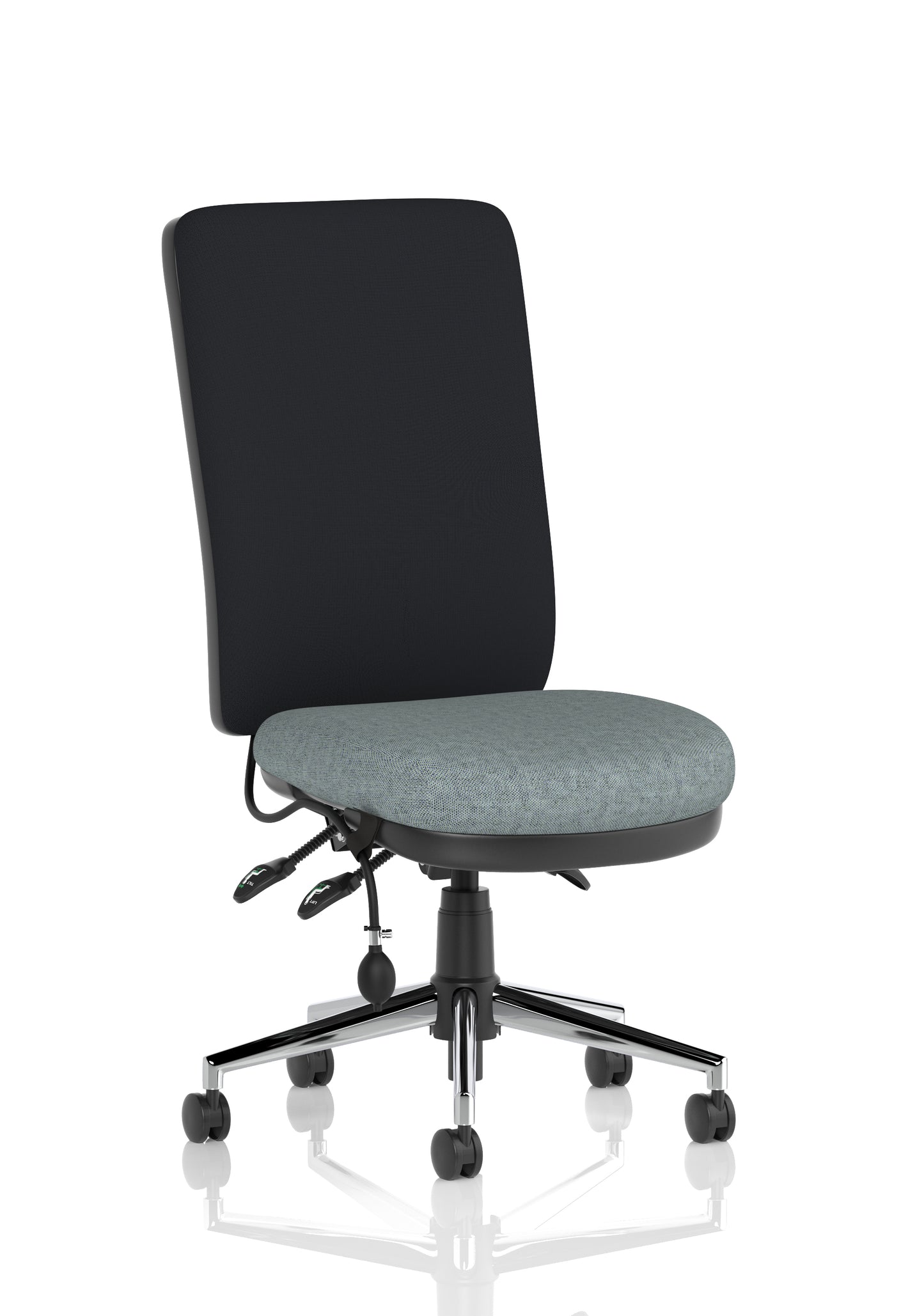Chiro High Back Task Operator Office Chair Bespoke Rivet Tensile None Black - Industrious Decor