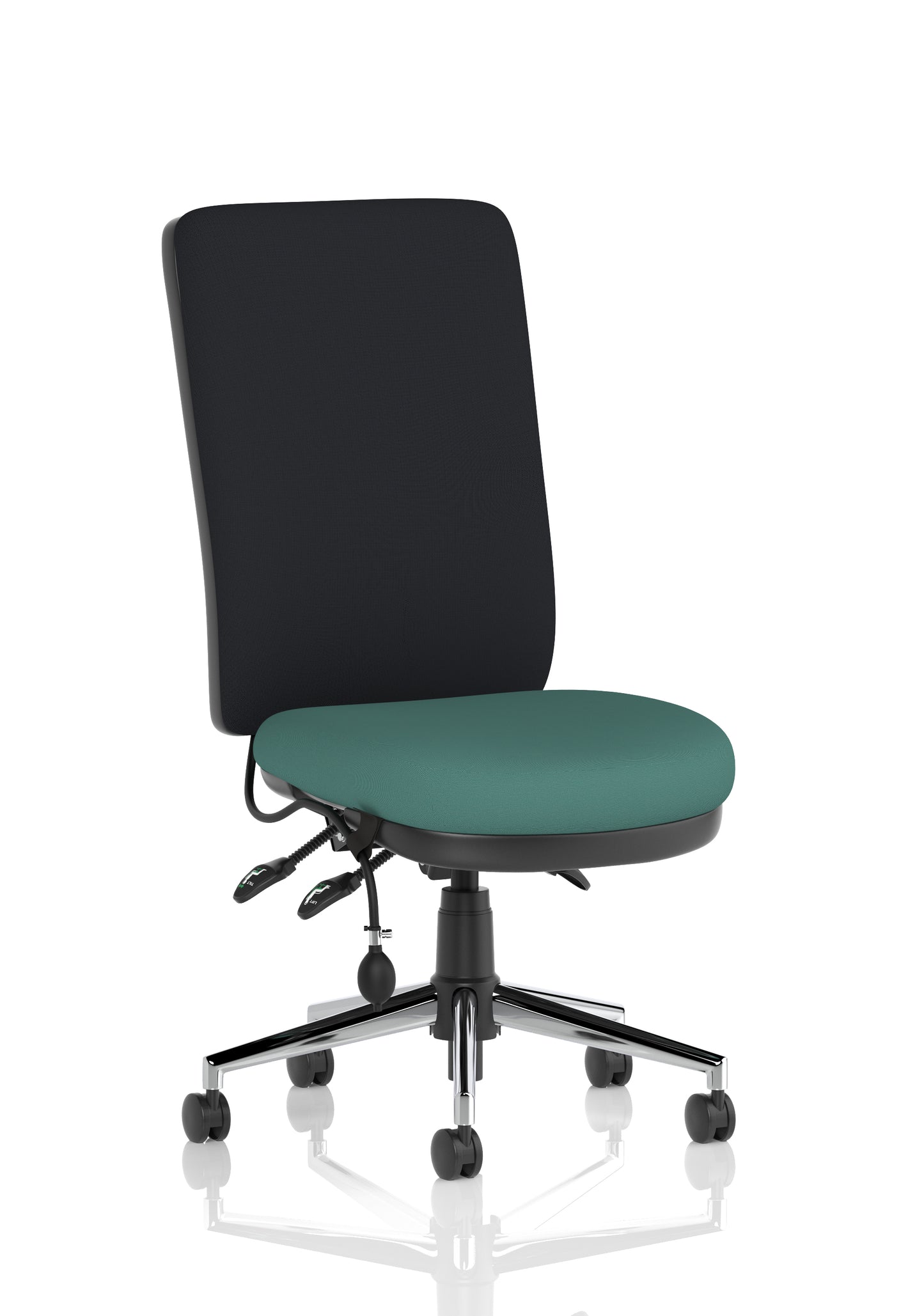 Chiro High Back Task Operator Office Chair Bespoke Quest Kelp None Black - Industrious Decor