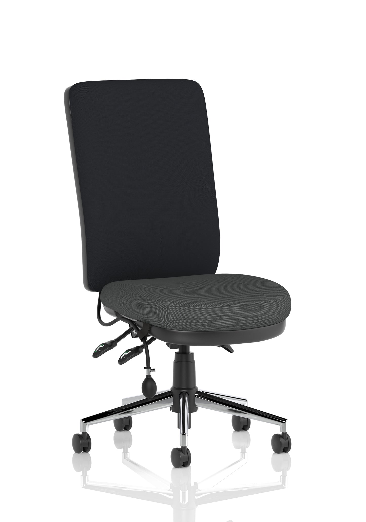 Chiro High Back Task Operator Office Chair Bespoke Quest Mussel None Black - Industrious Decor