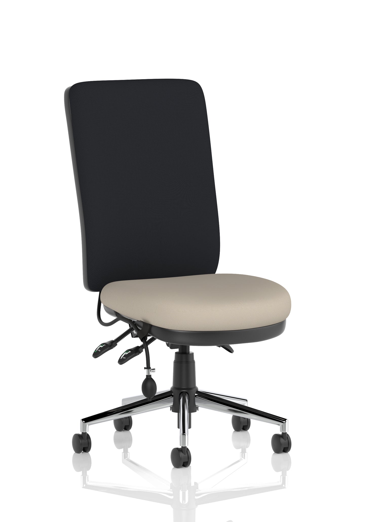 Chiro High Back Task Operator Office Chair Bespoke Quest Salt None Black - Industrious Decor