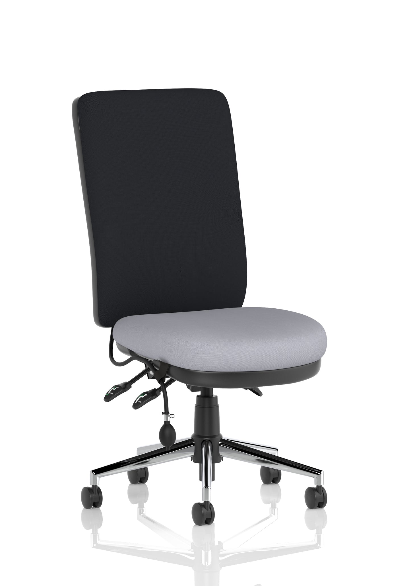 Chiro High Back Task Operator Office Chair Bespoke Quest Shell None Black - Industrious Decor