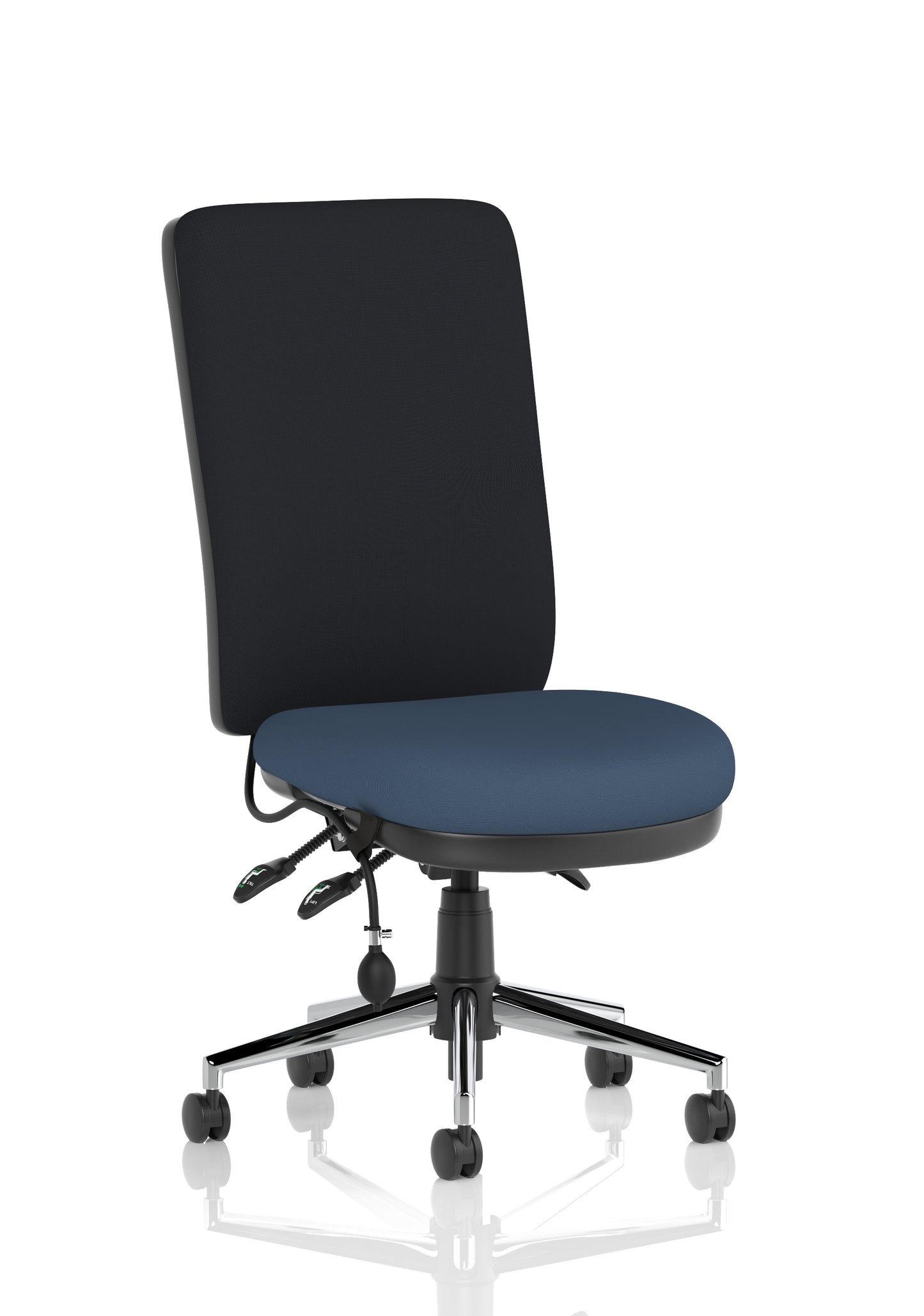 Chiro High Back Task Operator Office Chair Bespoke Quest Whelk None Black - Industrious Decor