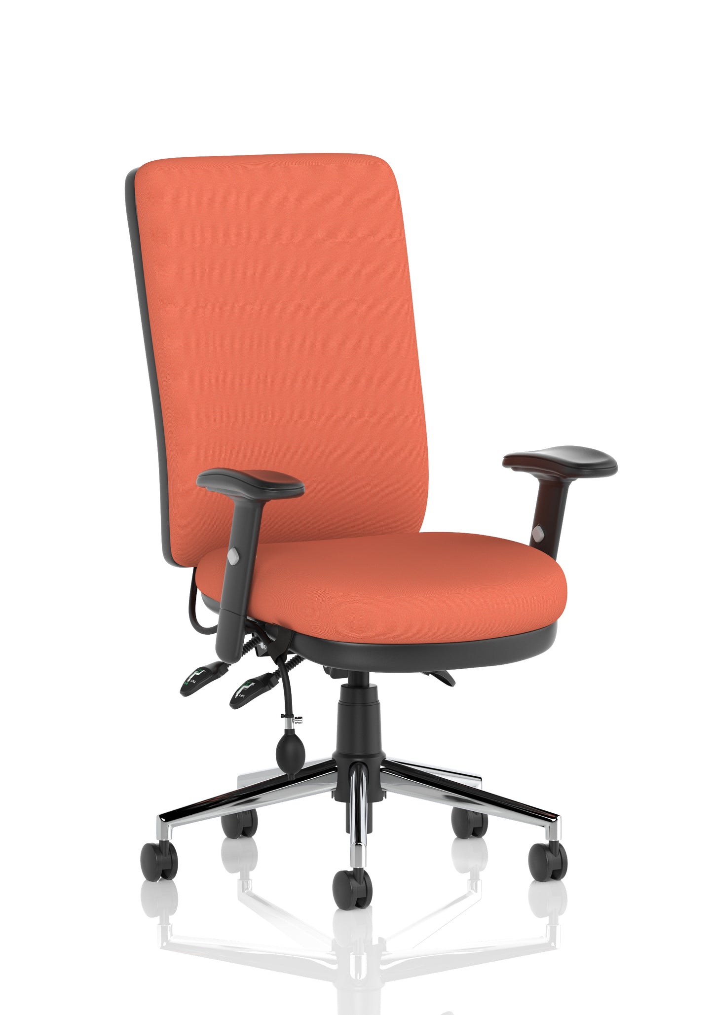 Chiro High Back Task Operator Office Chair Bespoke Quest Crab With Height Adjustable Arms Matching Bespoke Colour - Industrious Decor