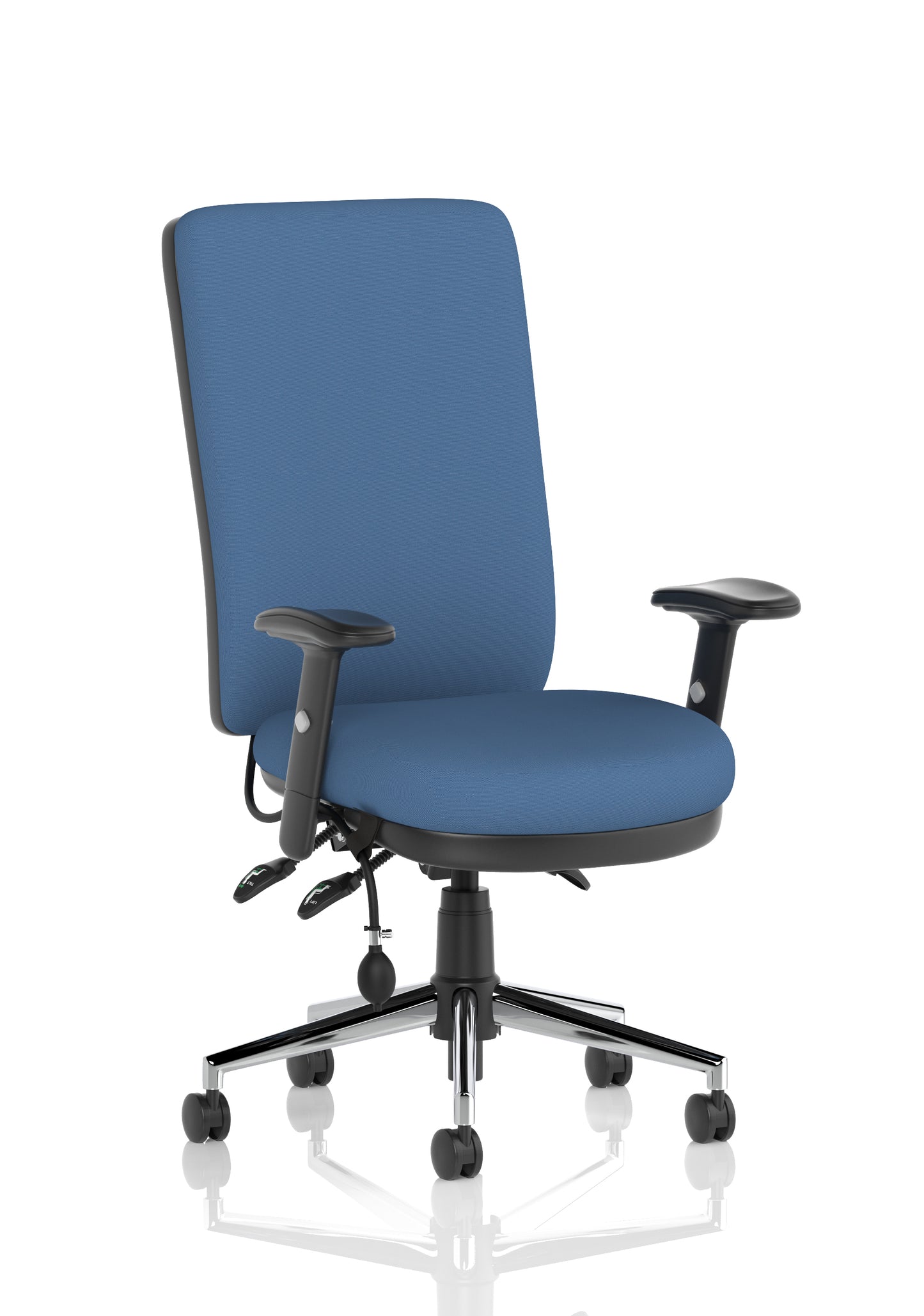 Chiro High Back Task Operator Office Chair Bespoke Quest Limpet With Height Adjustable Arms Matching Bespoke Colour - Industrious Decor