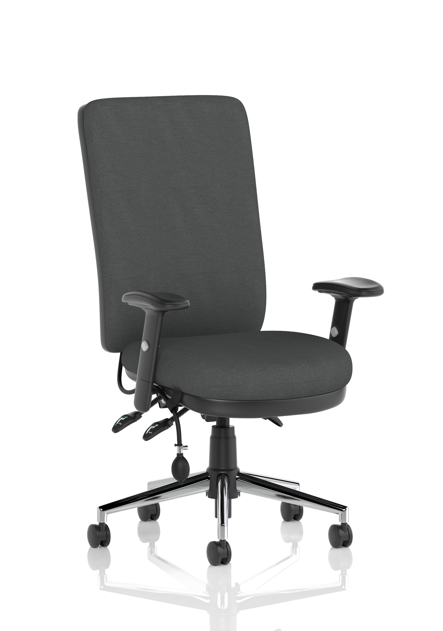 Chiro High Back Task Operator Office Chair Bespoke Quest Mussel With Height Adjustable Arms Matching Bespoke Colour - Industrious Decor