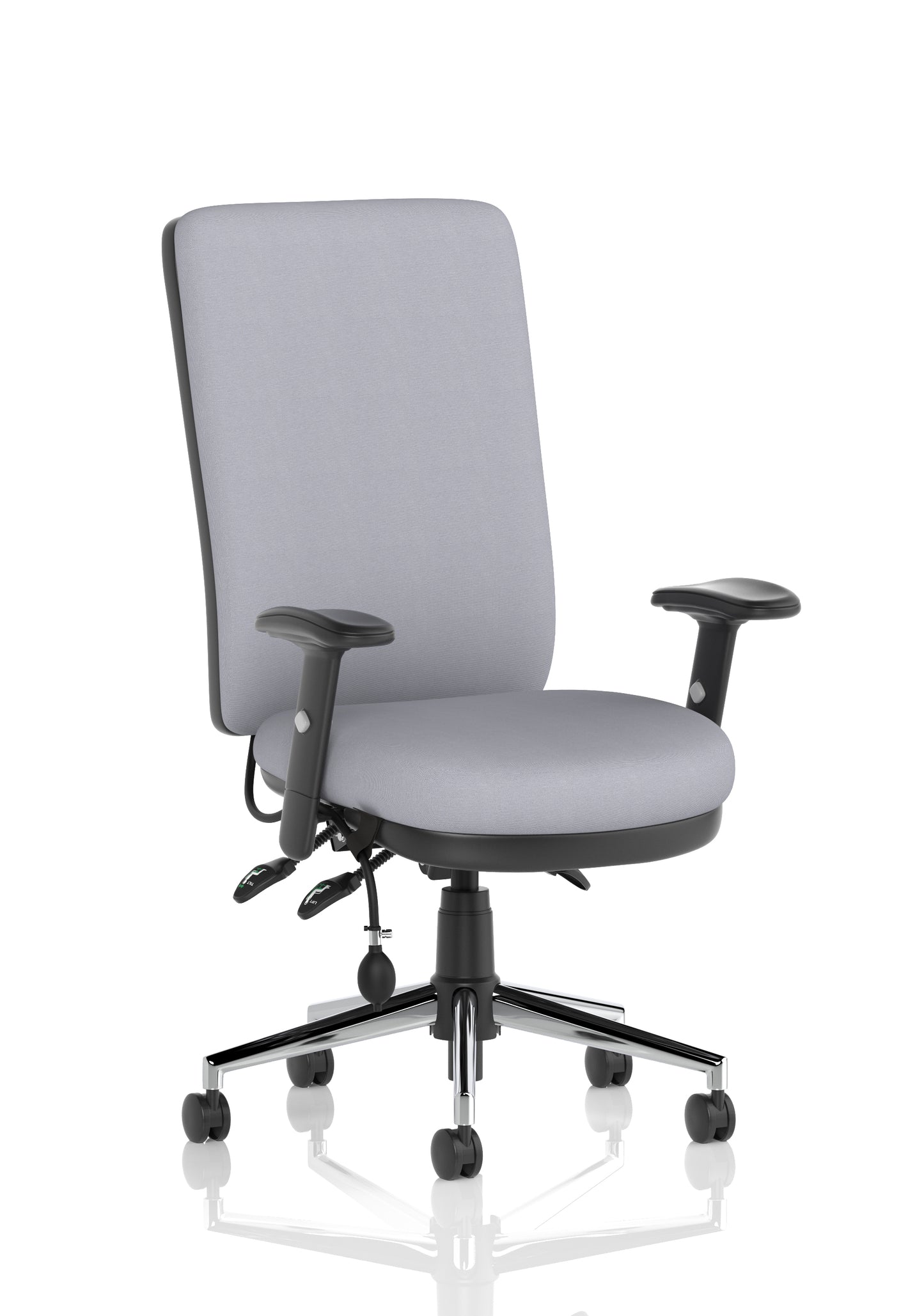 Chiro High Back Task Operator Office Chair Bespoke Quest Shell With Height Adjustable Arms Matching Bespoke Colour - Industrious Decor