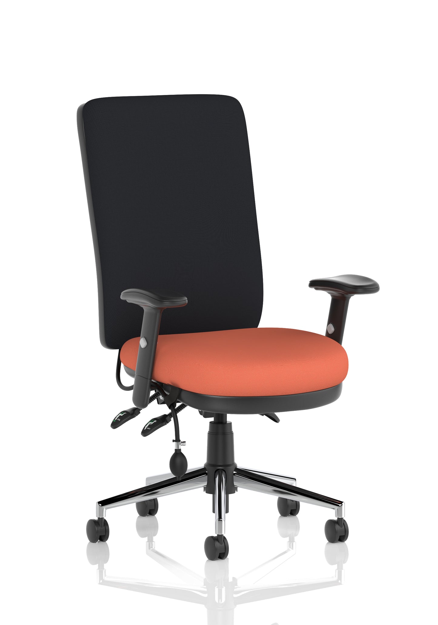 Chiro High Back Task Operator Office Chair Bespoke Quest Crab With Height Adjustable Arms Black - Industrious Decor