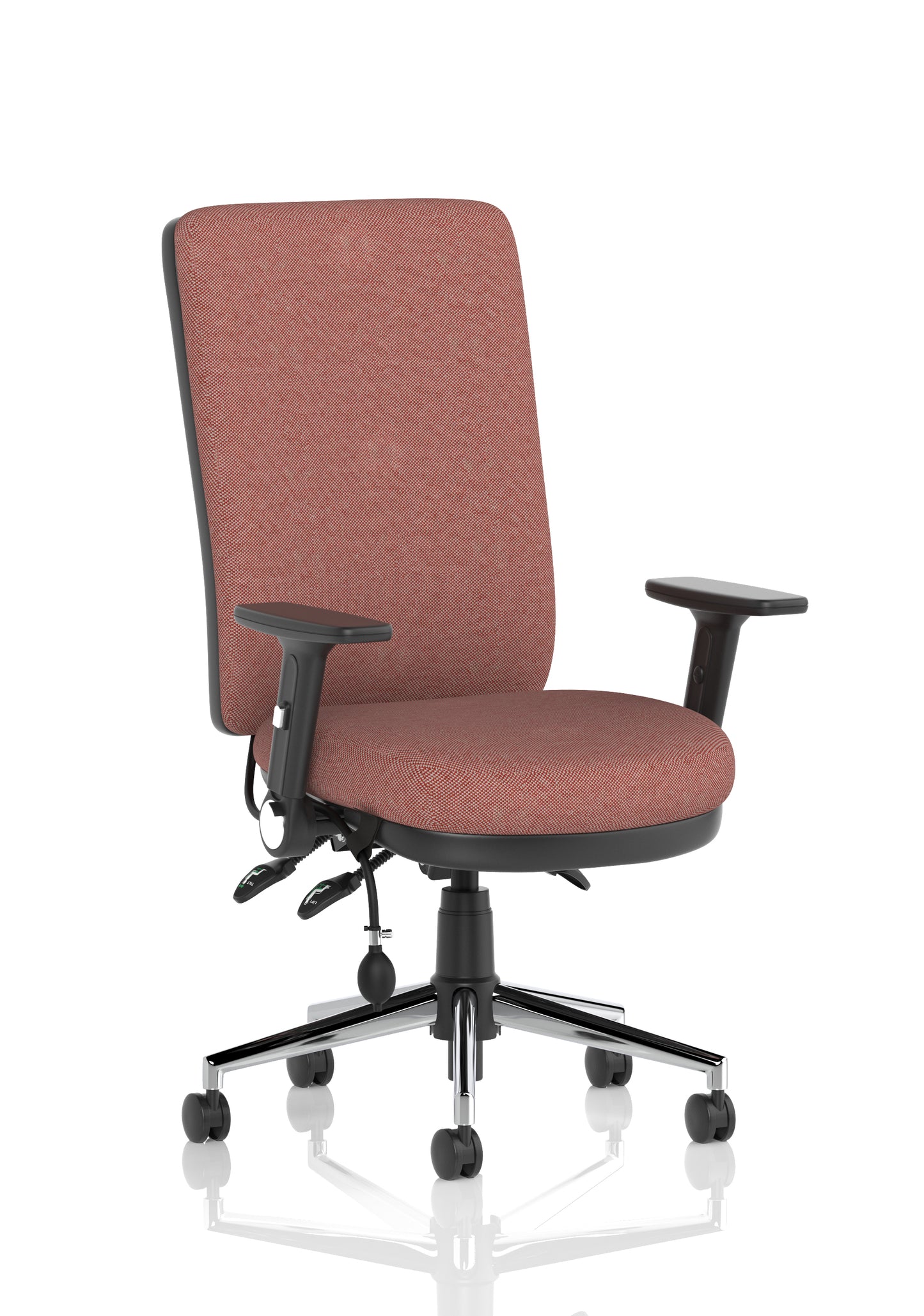 Chiro High Back Task Operator Office Chair Bespoke Rivet Forge With Height Adjustable & Folding Arms Matching Bespoke Colour - Industrious Decor