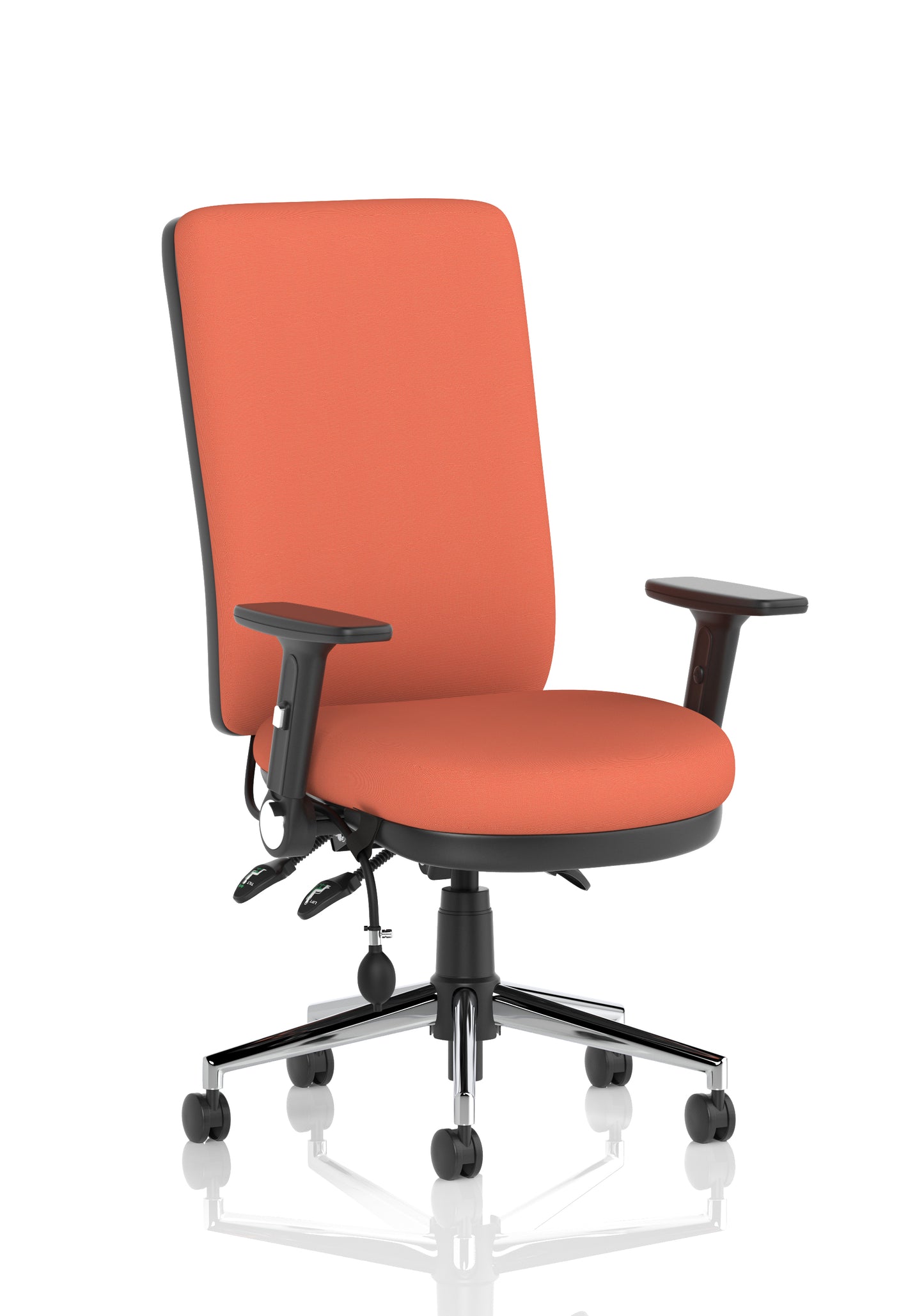 Chiro High Back Task Operator Office Chair Bespoke Quest Crab With Height Adjustable & Folding Arms Matching Bespoke Colour - Industrious Decor