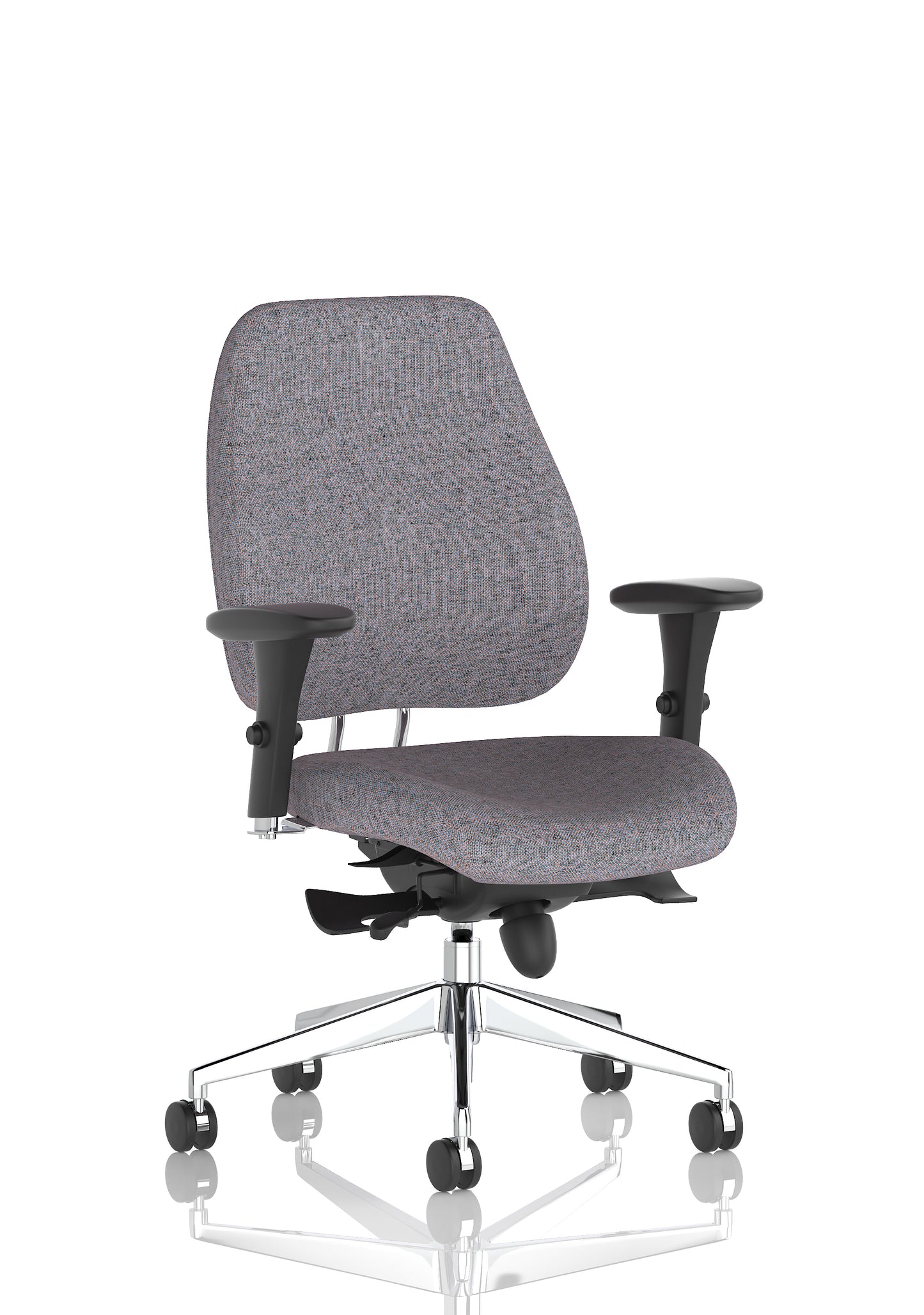 Chiro Plus High Back Ergonomic Posture Chair with Arms Bespoke Rivet Fuse Fabric Matching Bespoke Colour None - Industrious Decor