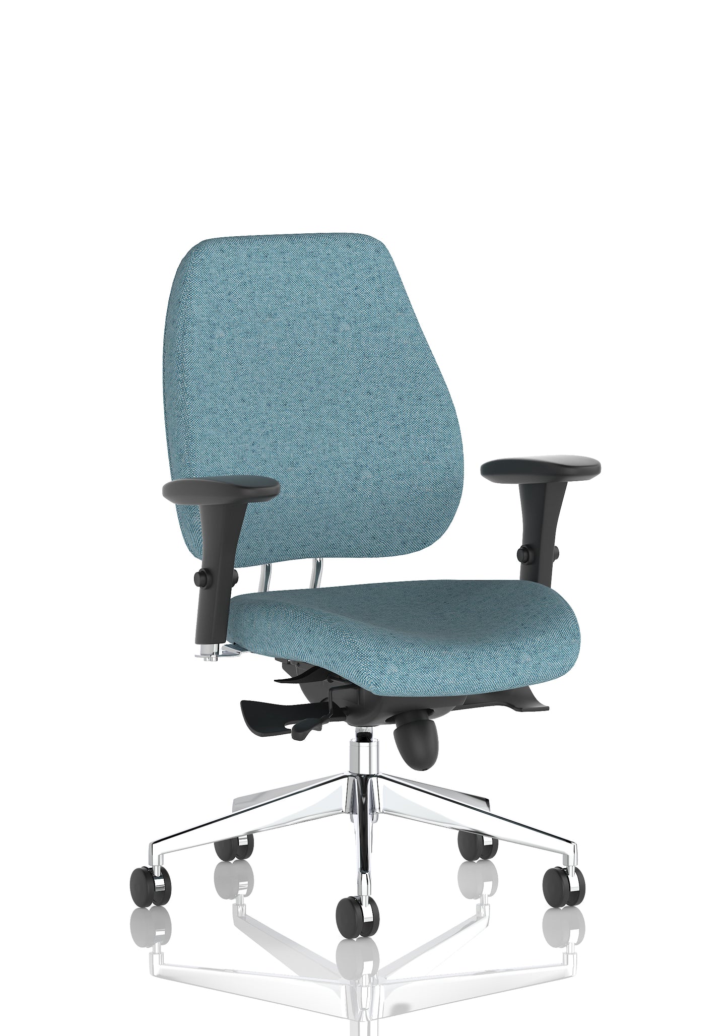 Chiro Plus High Back Ergonomic Posture Chair with Arms Bespoke Rivet Quench Fabric Matching Bespoke Colour None - Industrious Decor